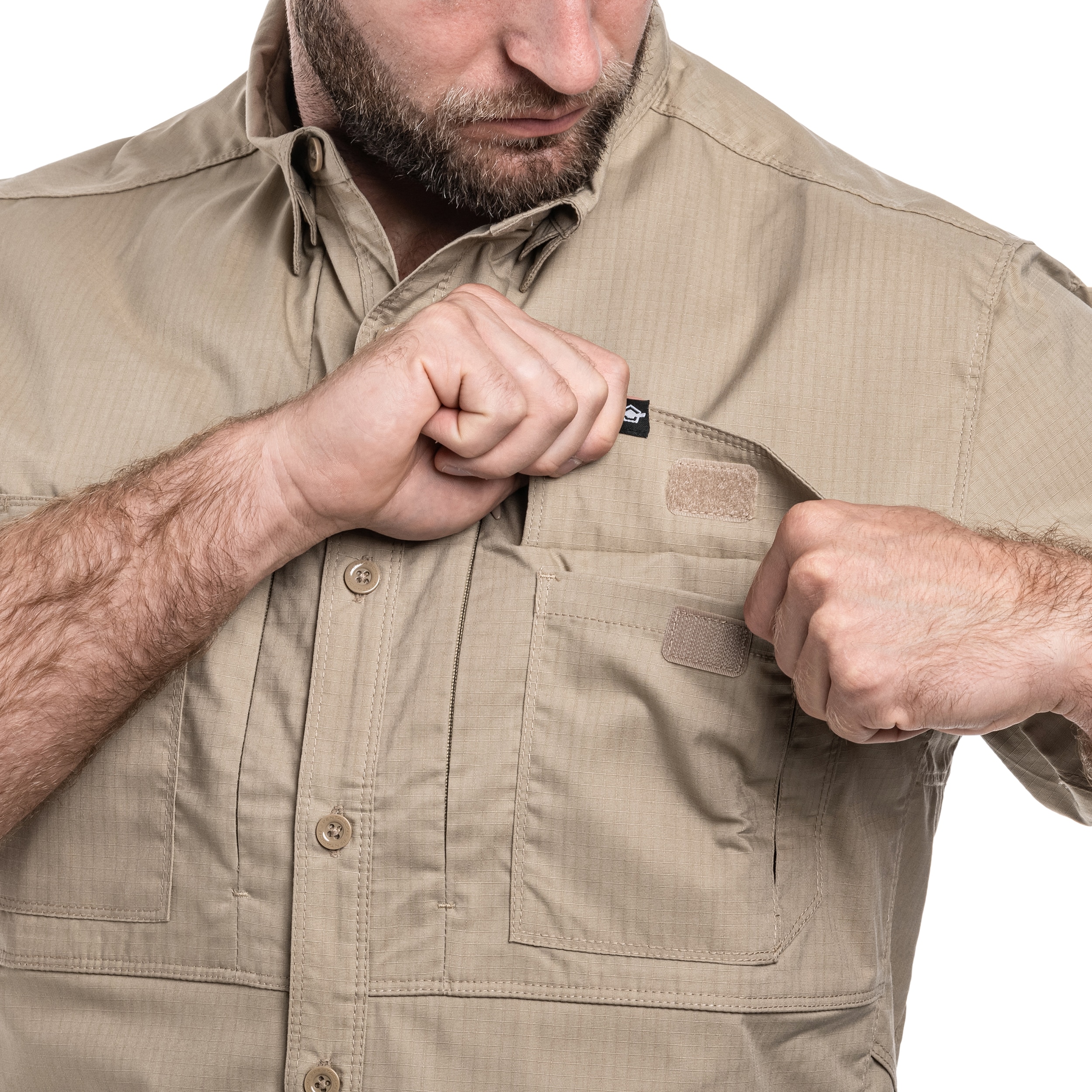 Cămașă tactică Pentagon Plato Short Sleeve - Khaki