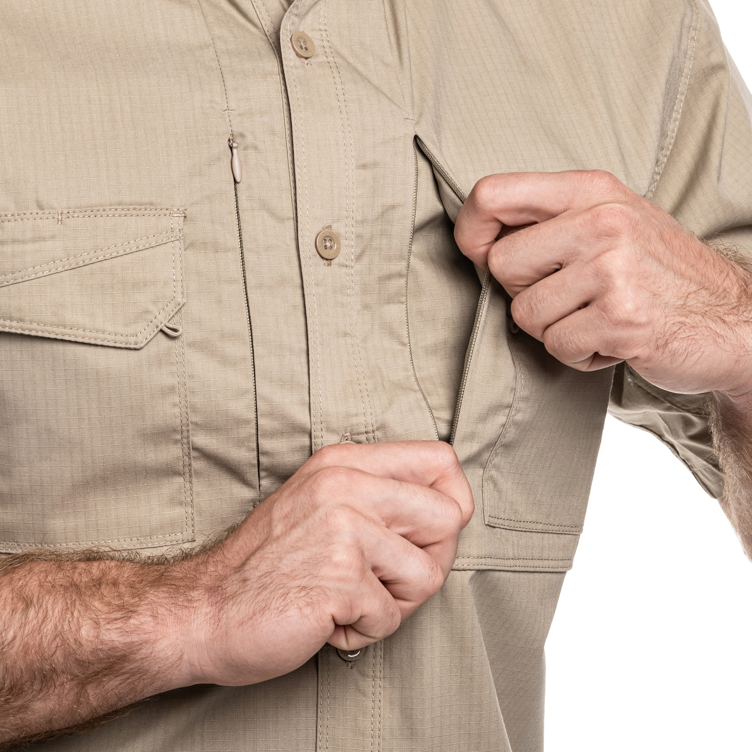 Cămașă tactică Pentagon Plato Short Sleeve - Khaki