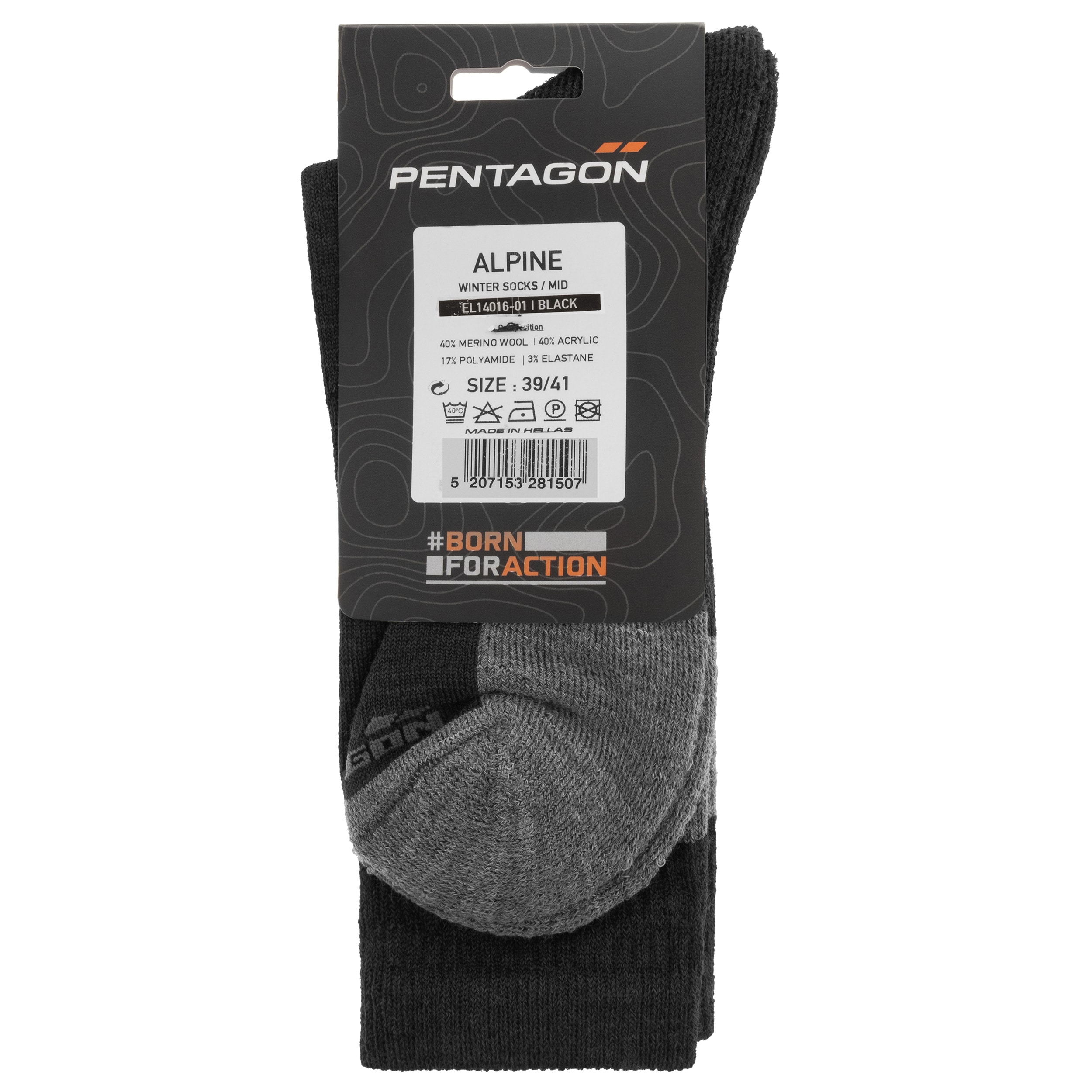 Șosete Pentagon Alpine Merino Medium - Black