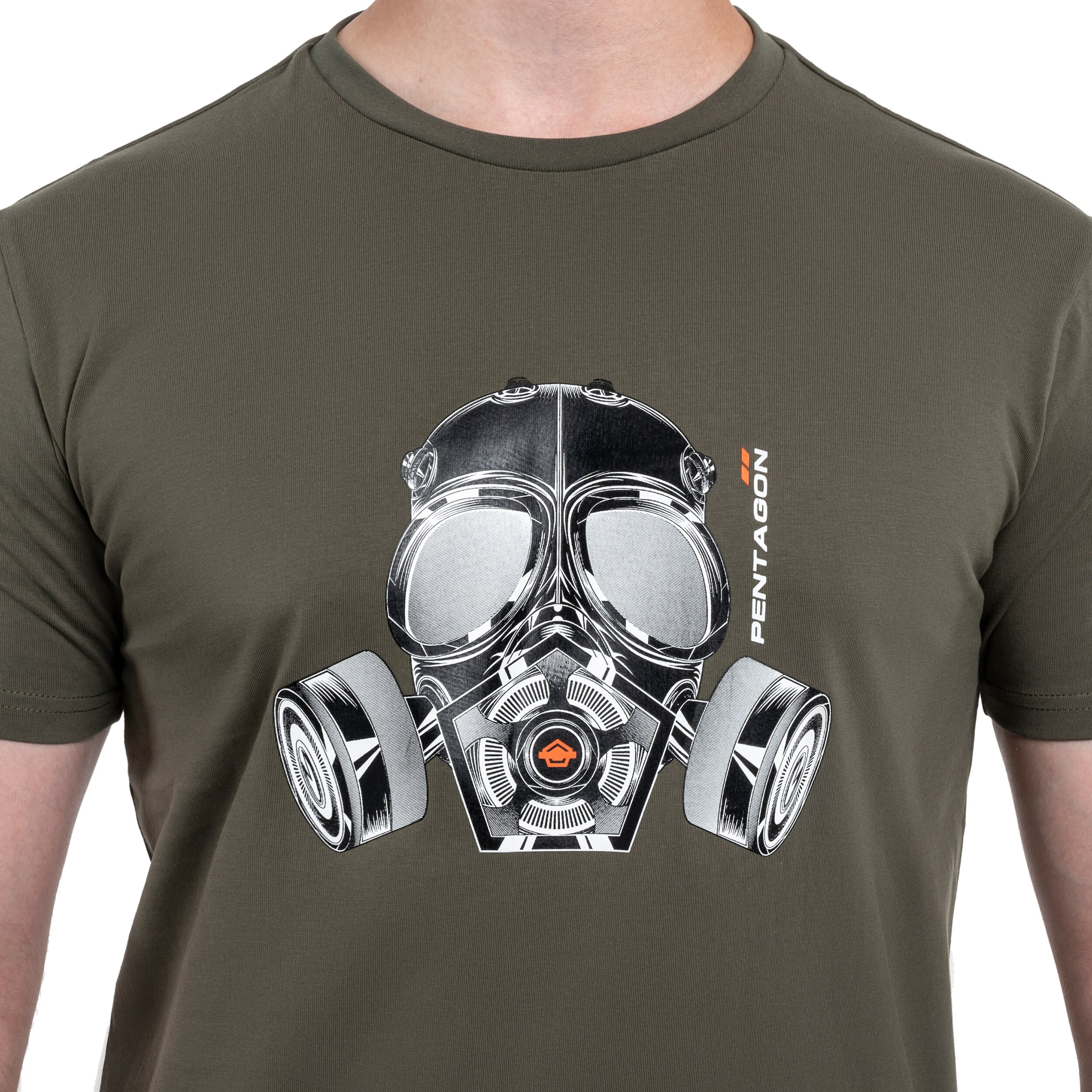 Tricou Pentagon „Gas-Mask” - Olive