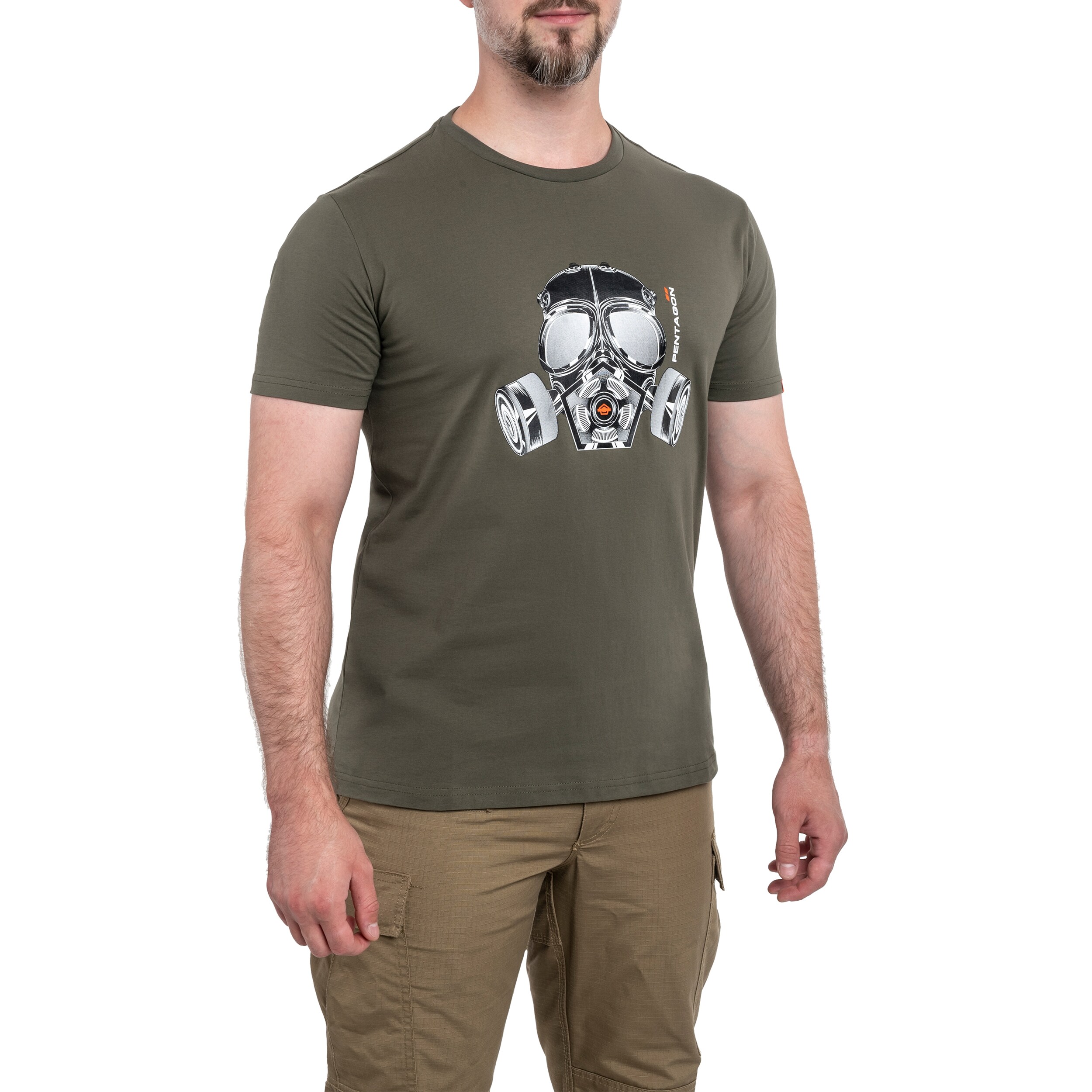 Tricou Pentagon „Gas-Mask” - Olive