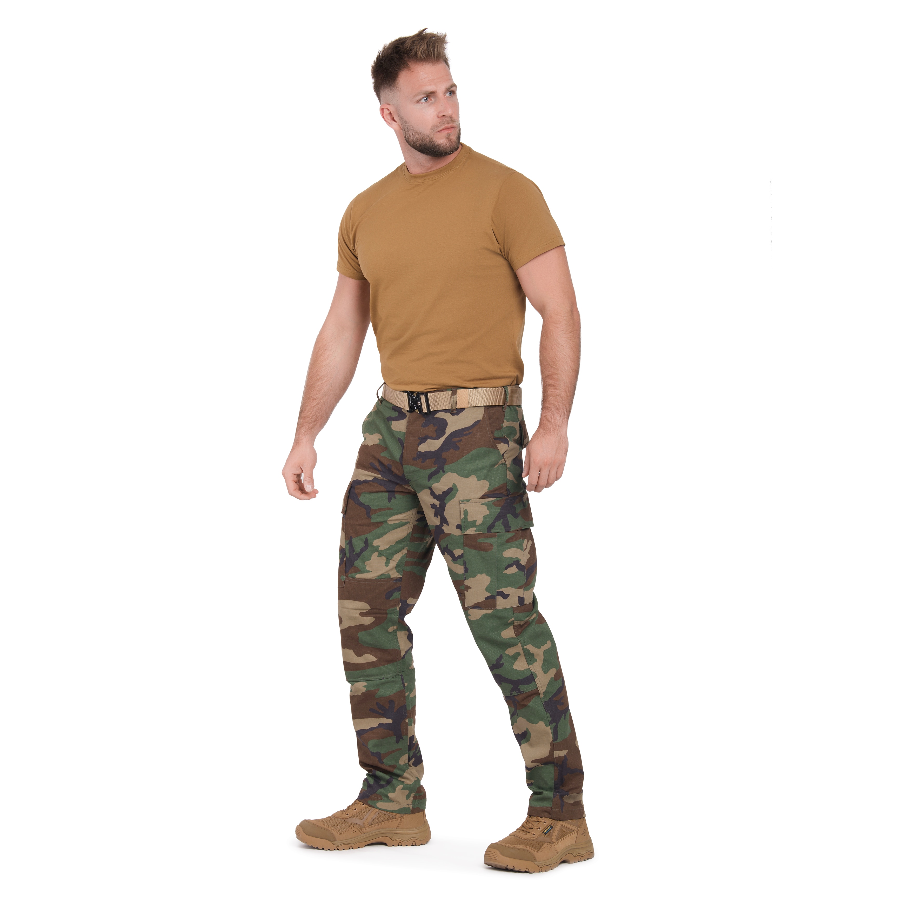 Військові штани Mil-Tec Teesar RipStop BDU Slim Fit Woodland