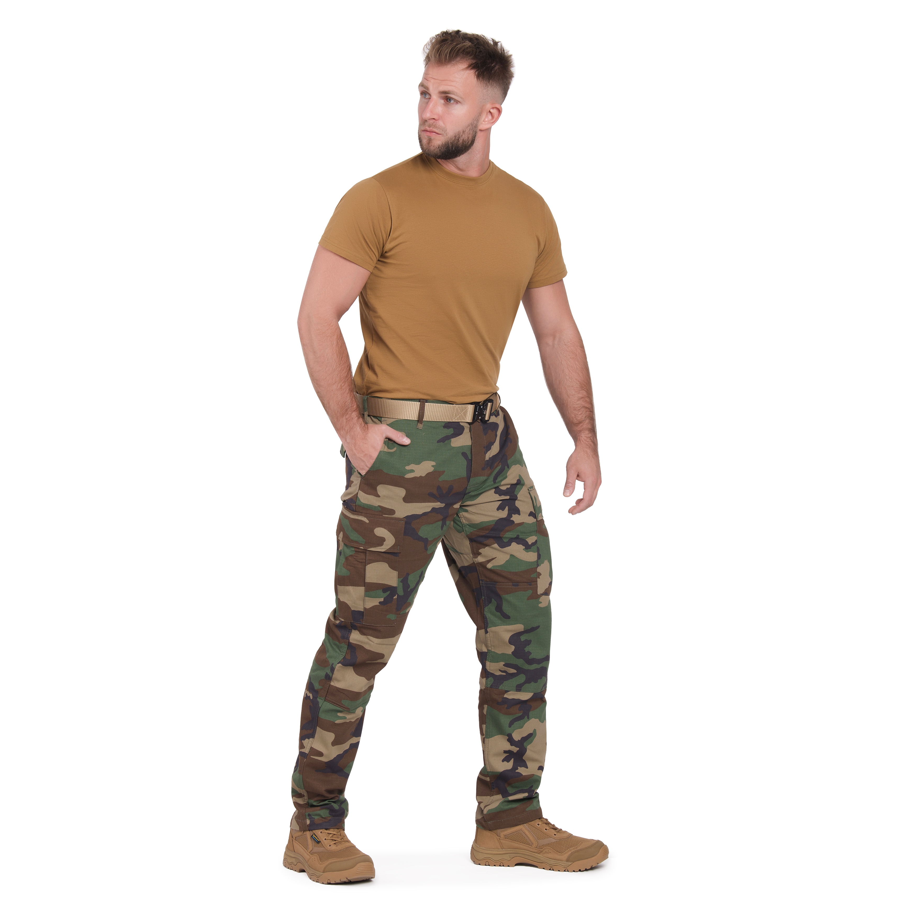 Військові штани Mil-Tec Teesar RipStop BDU Slim Fit Woodland