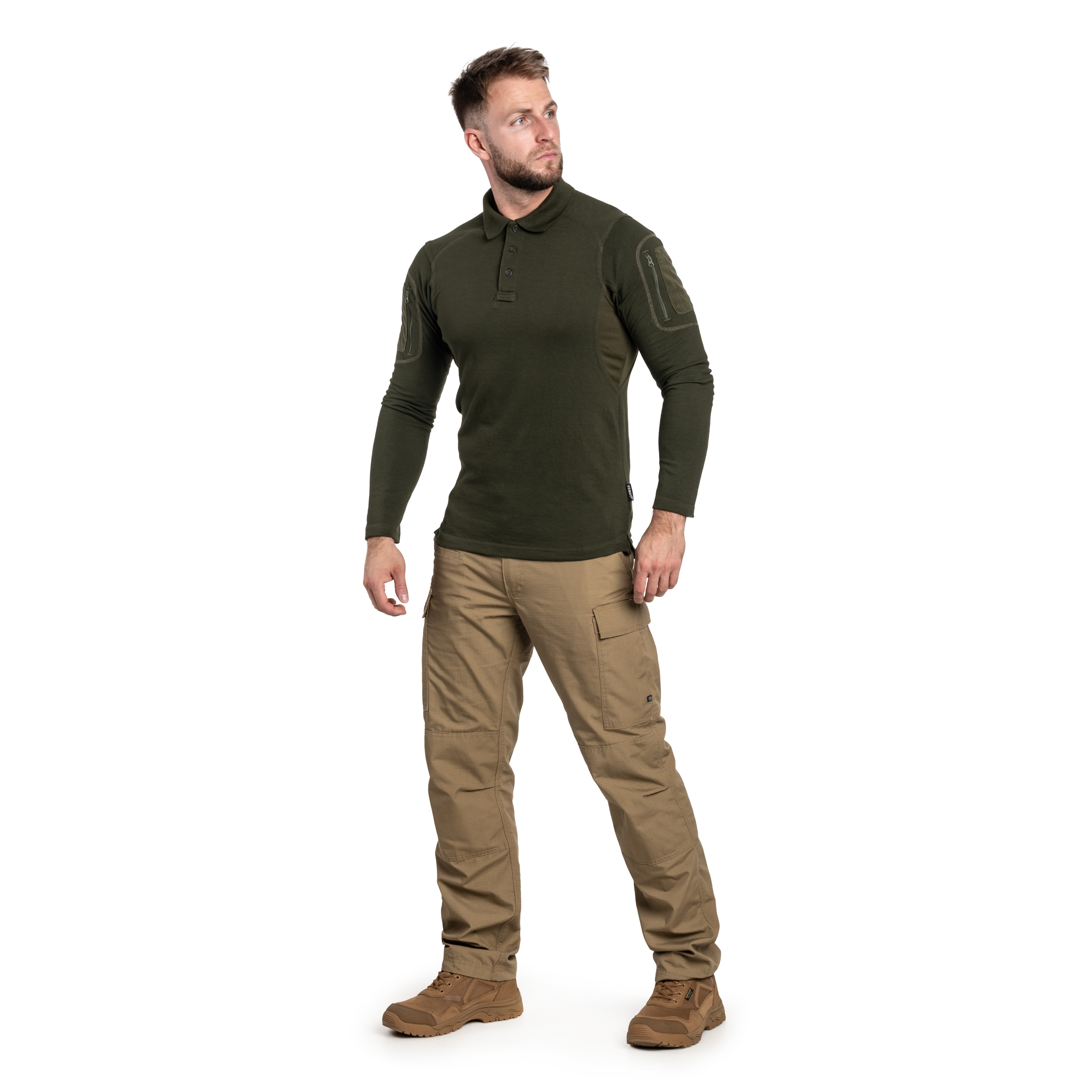 Футболка поло Texar Elite Pro Long Sleeve - Olive
