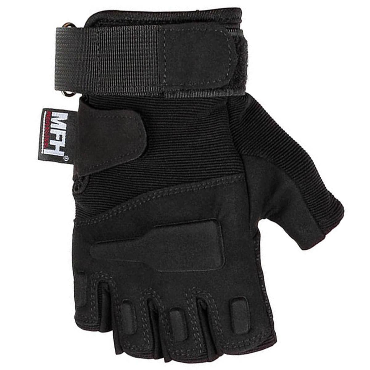 Тактичні рукавиці MFH Tactical Gloves Pro Fingerless - Black