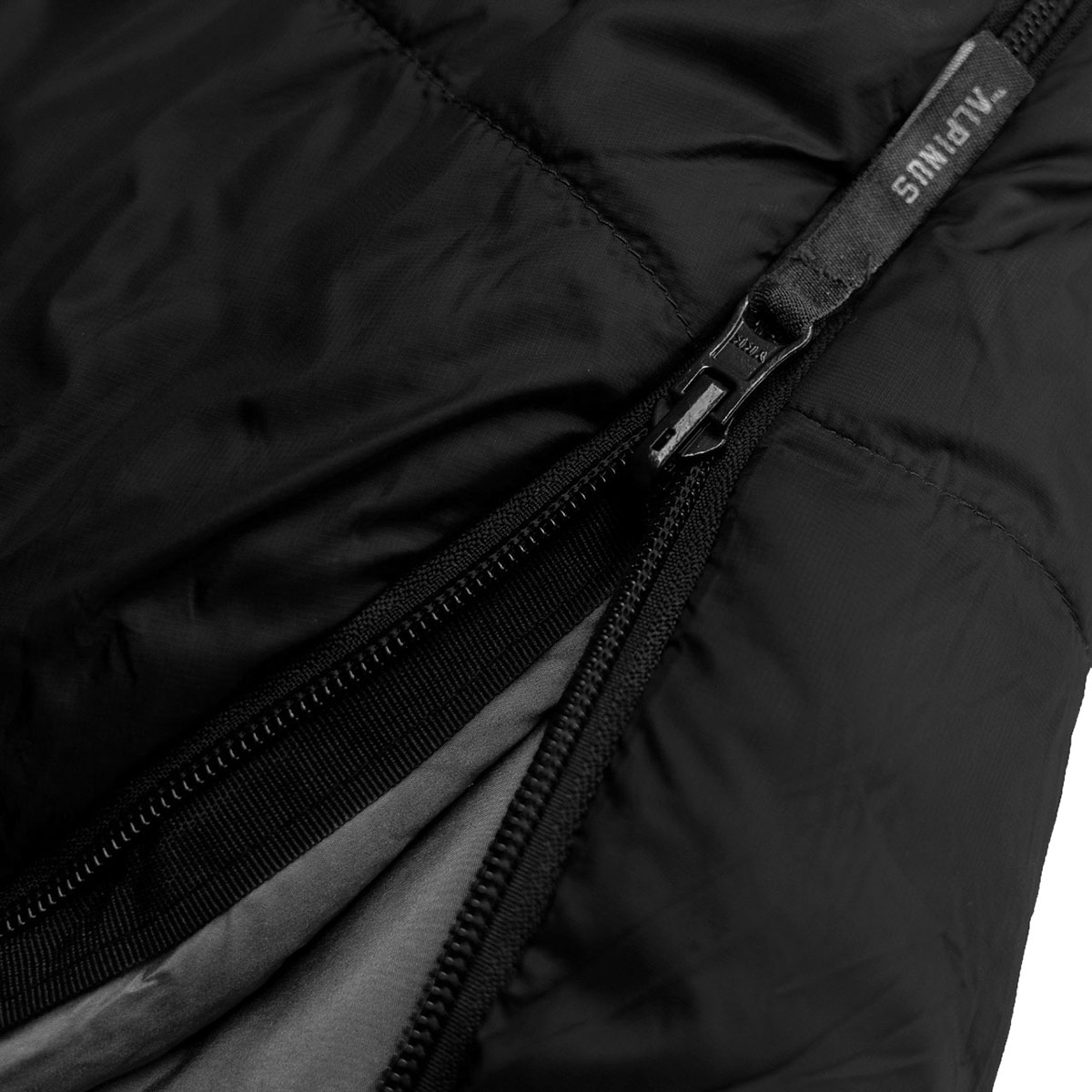 Спальний мішок Alpinus Survival 1100 Чорний - лівий