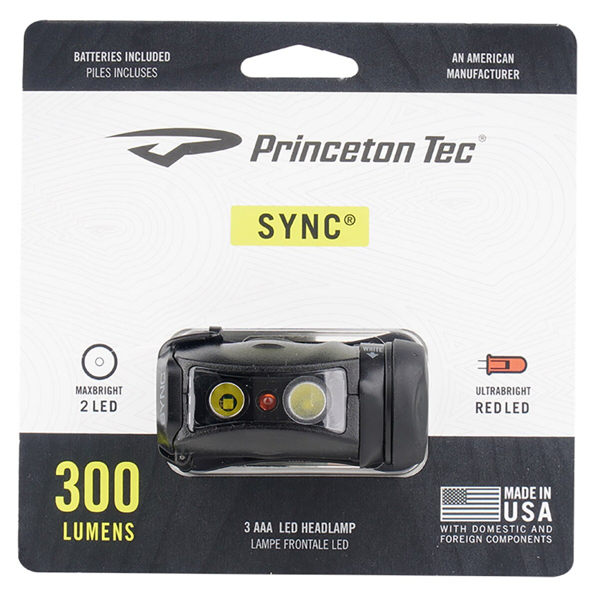 Налобний ліхтарик Princeton Tec Sync Black- 300 люменів