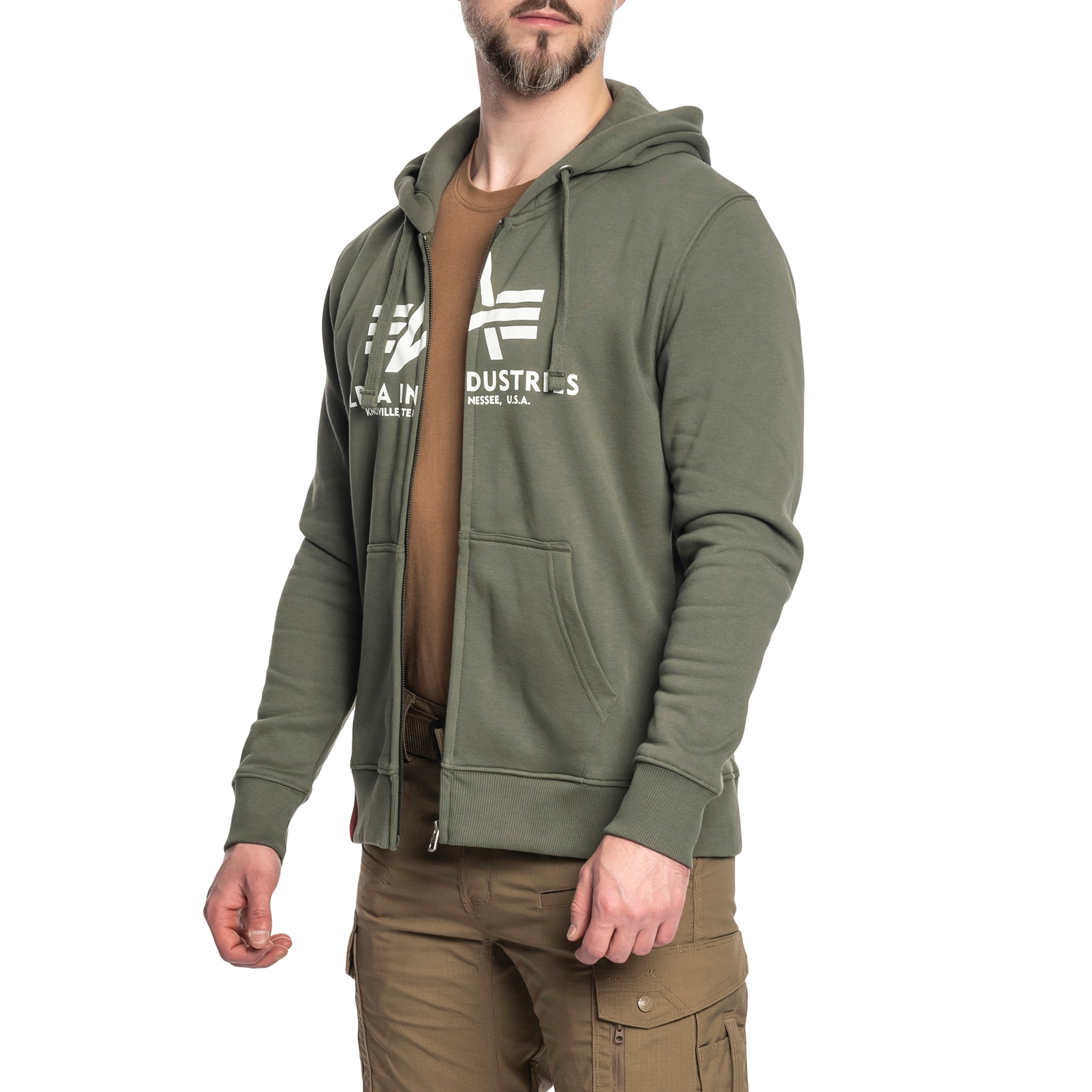 Кофта Alpha Industries Basic Zip Hoody - Dark Olive