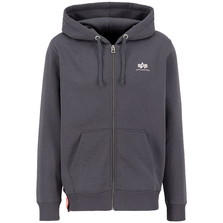 Кофта Alpha Industries Basic Zip Hoody Small Logo - Vintage Grey