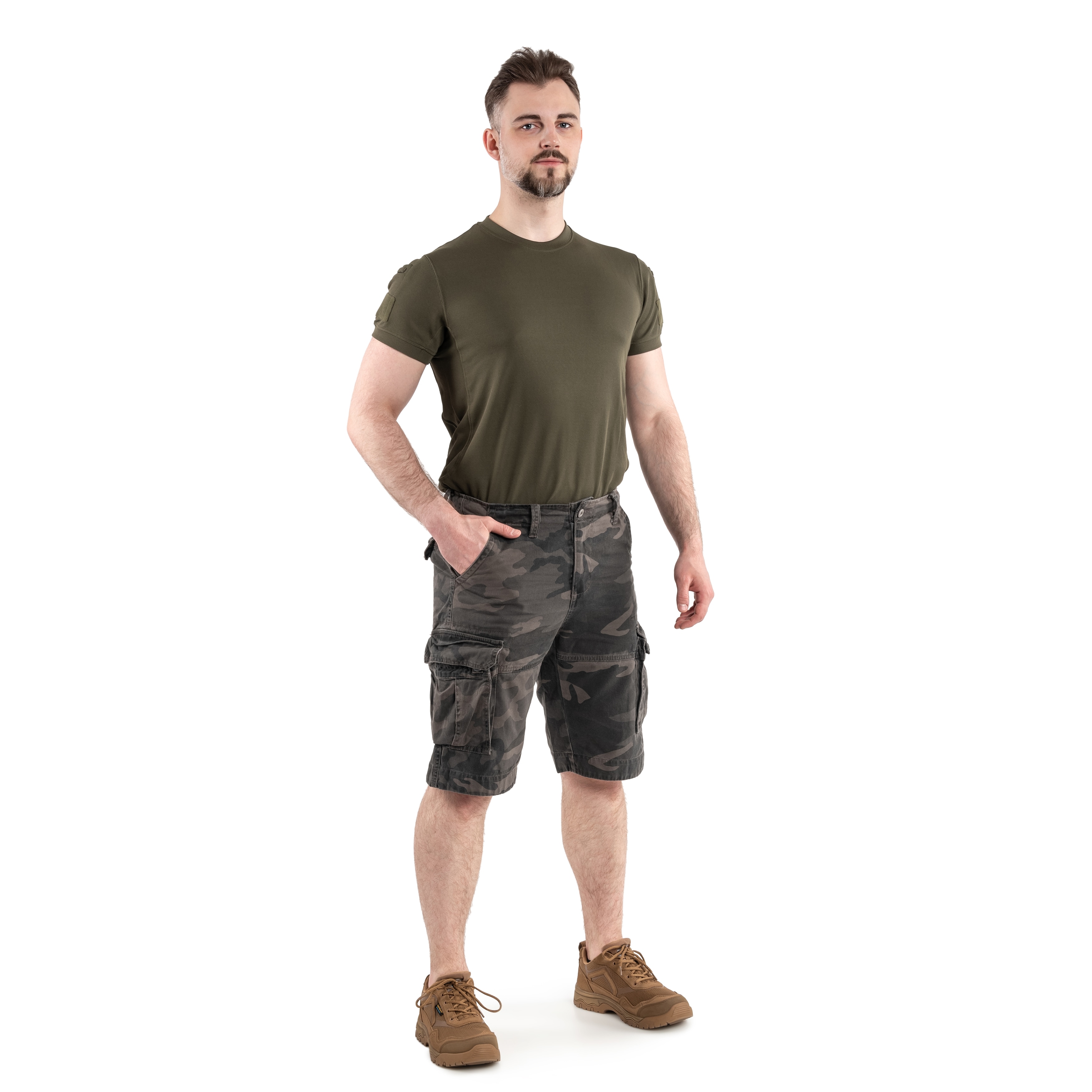 Шорти Mil-Tec Vintage Prewash - Dark Camo