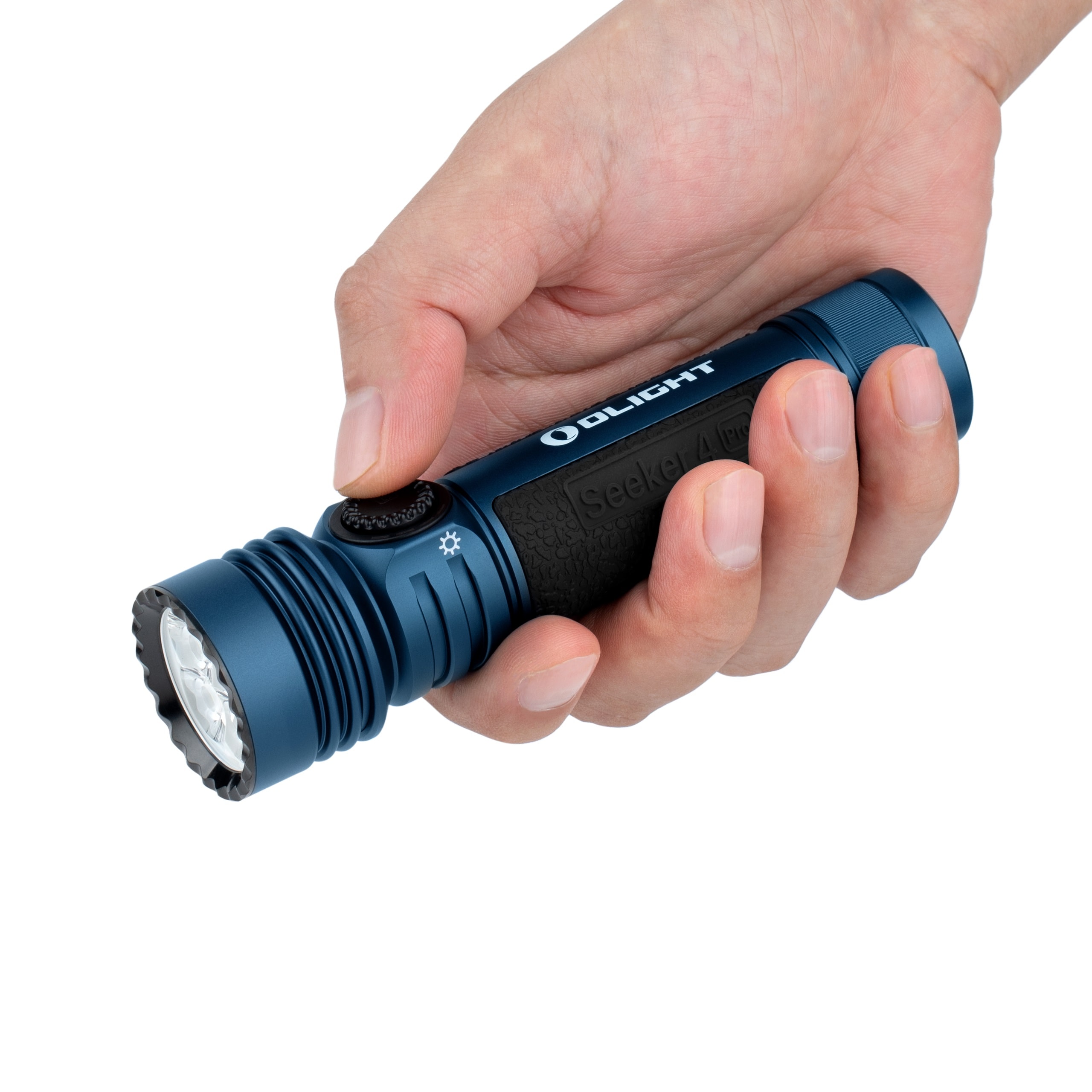 Тактично-пошуковий ліхтарик Olight Seeker 4 Pro Cool White Midnight Blue - 4600 люменів