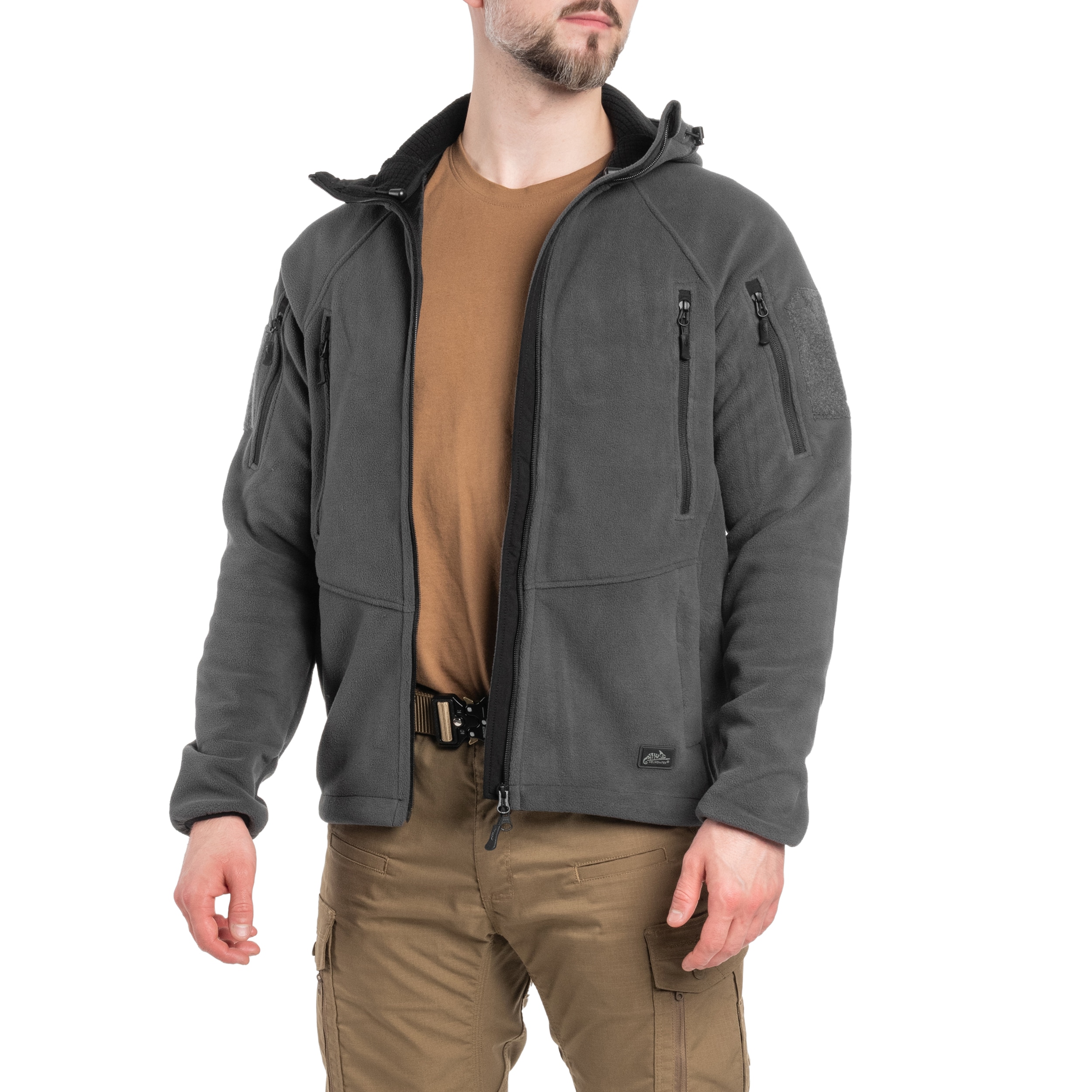 Флісова кофта Helikon Patriot Mk2 Hybrid Fleece - Shadow Grey/Black