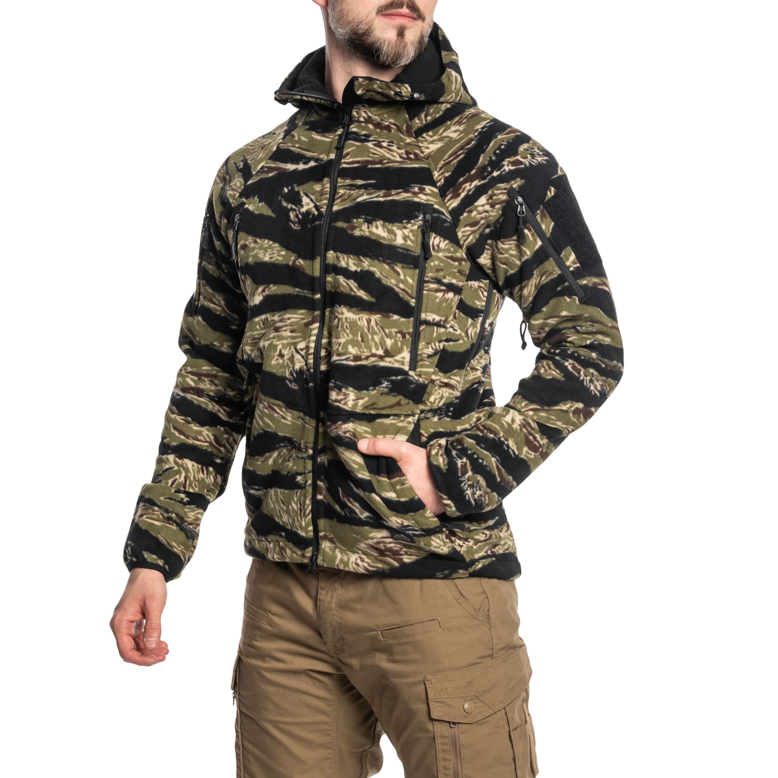Флісова кофта Helikon Patriot Mk2 Hybrid Fleece - Tiger Stripe