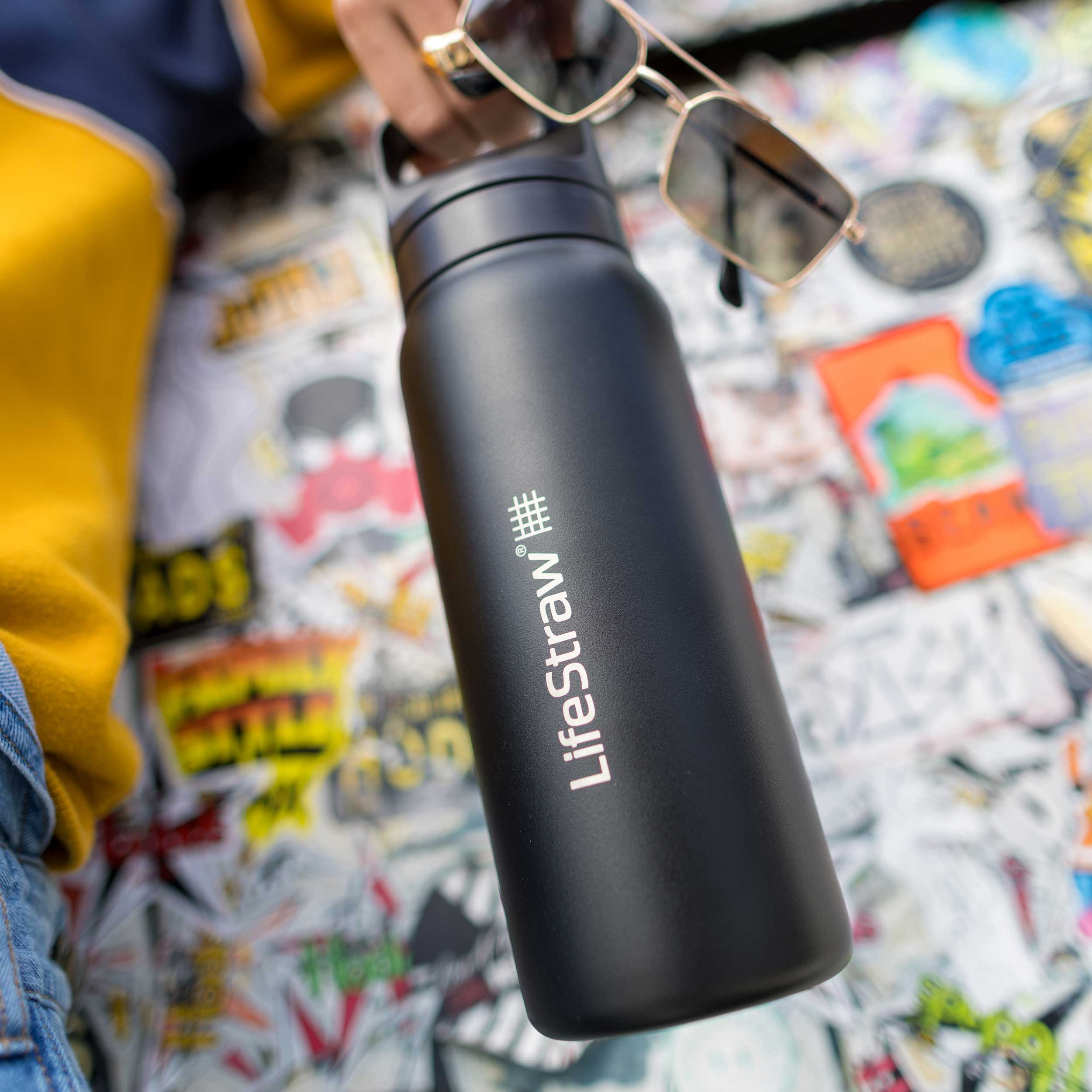 Пляшка з фільтром LifeStraw Go 2.0 Stainless Steel 700 мл - Nordic Noir