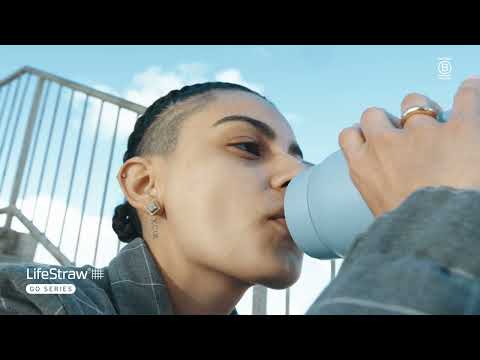 Пляшка з фільтром LifeStraw Go 2.0 Stainless Steel 700 мл - Nordic Noir