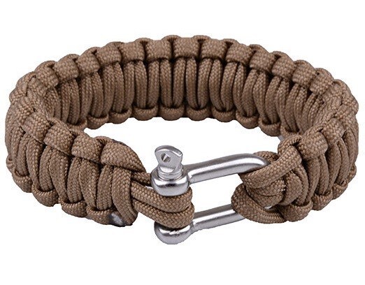 Браслет Paracord BCB 9 дюймів скоба - Coyote Brown