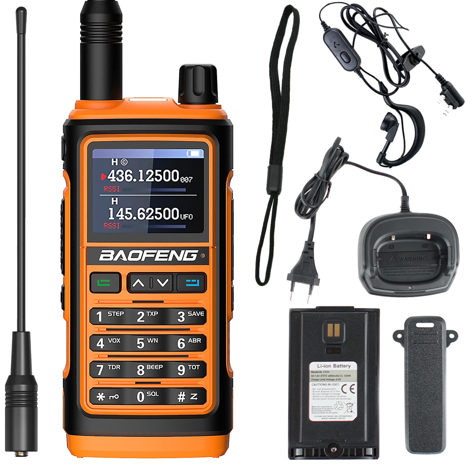 Радіостанція Baofeng UV-17E 5W - Orange