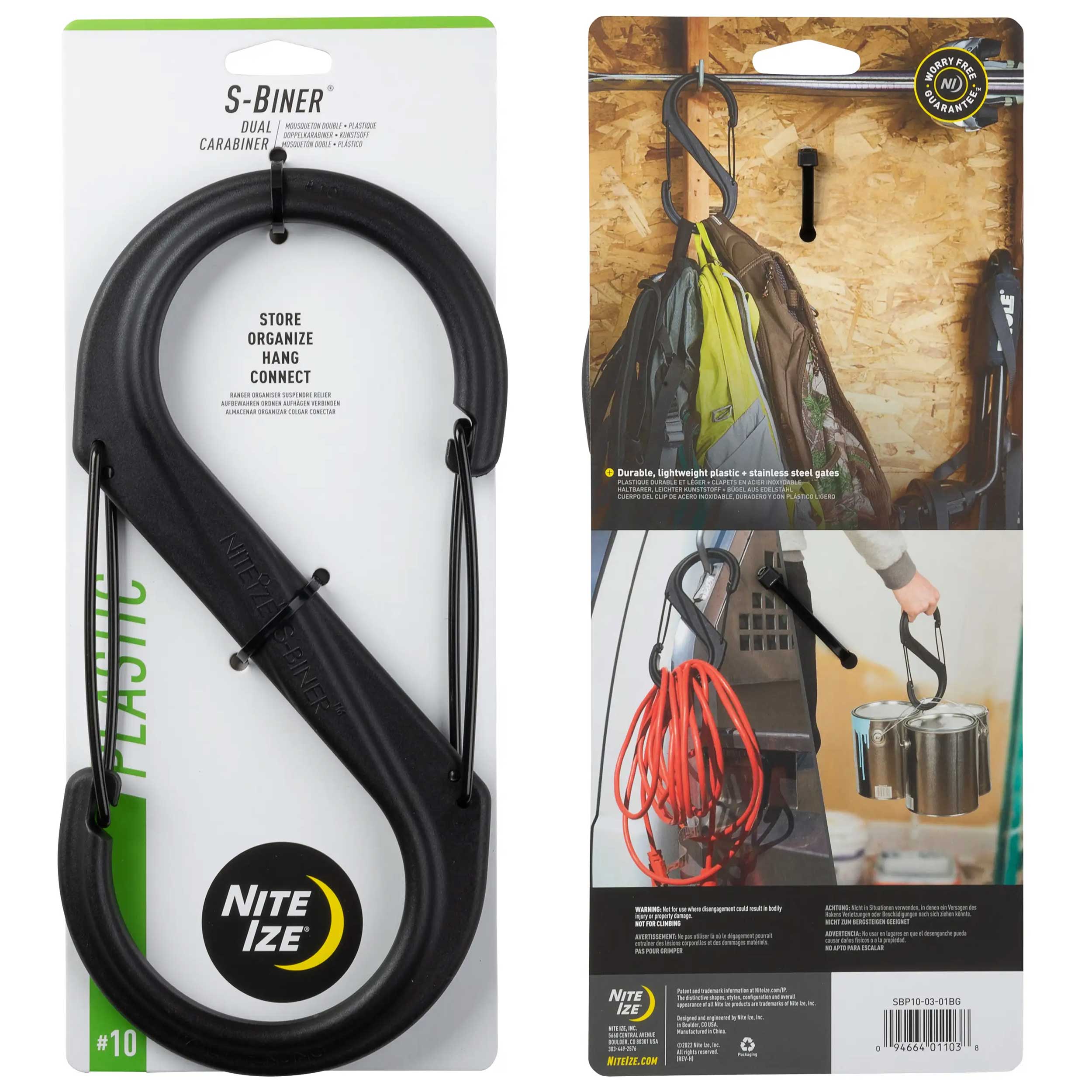 Карабін Nite Ize S-Biner 10 Plastic Black Gate