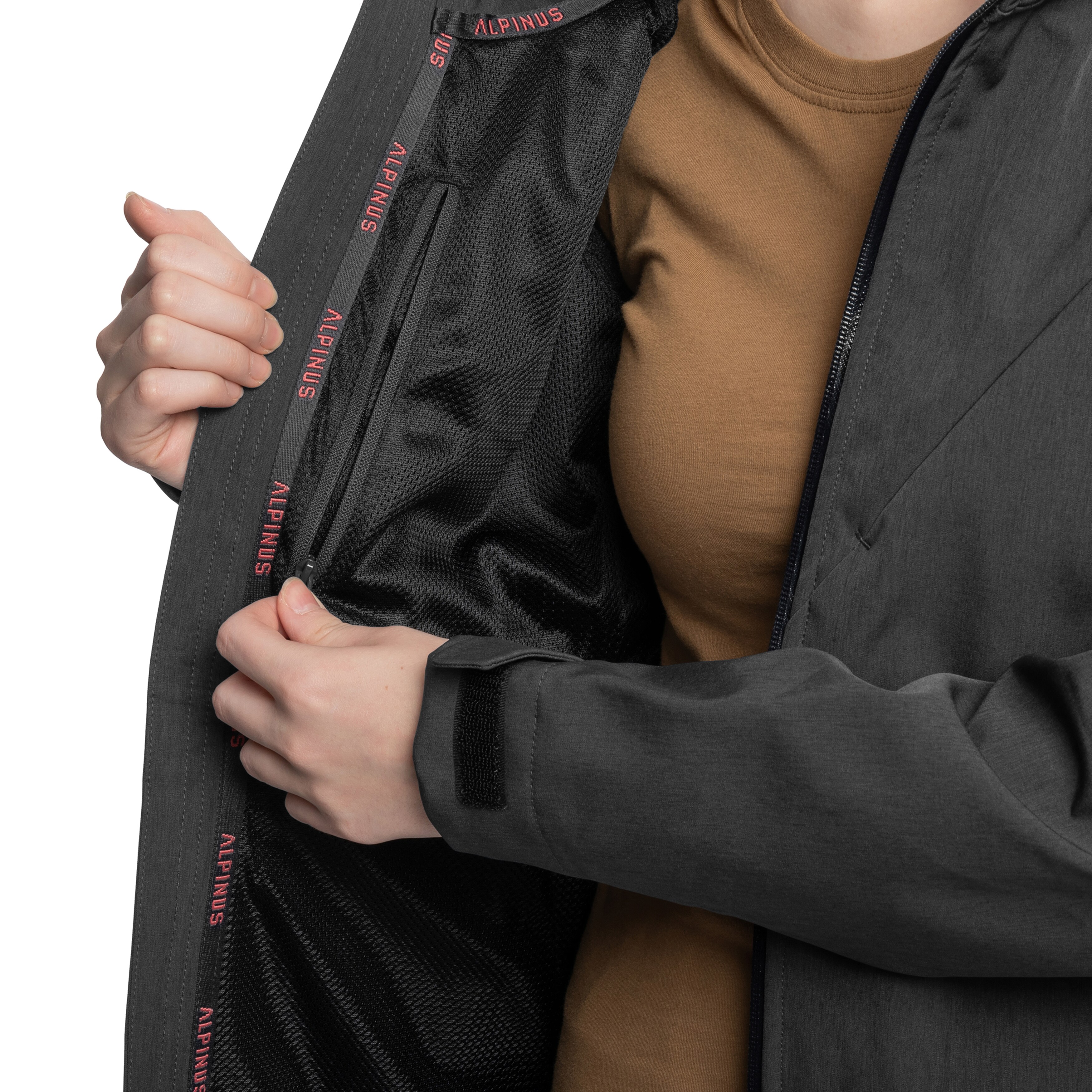 Жіноча куртка Alpinus Softshell Minthi - Графітова