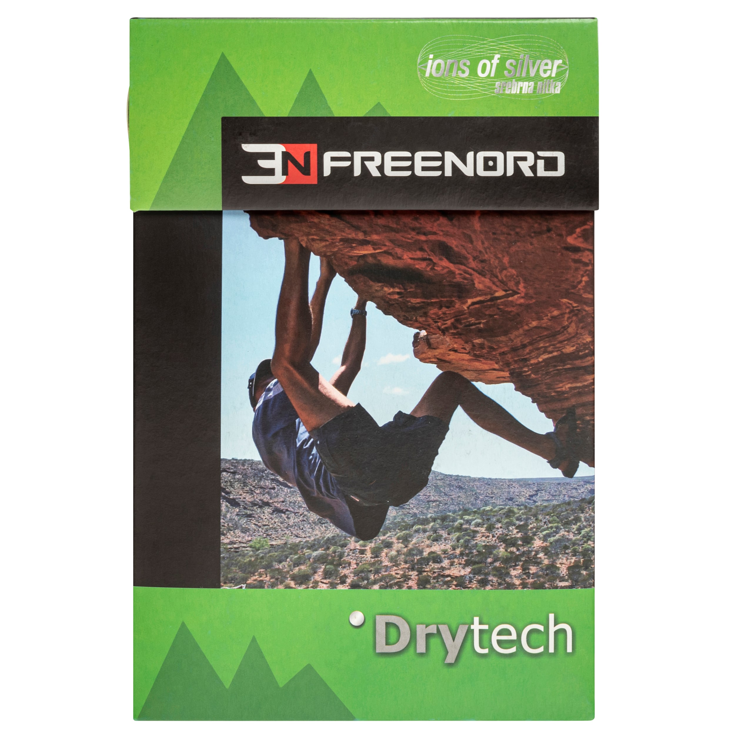 Чоловічі термоактивні легінси FreeNord Drytech - Black/Red