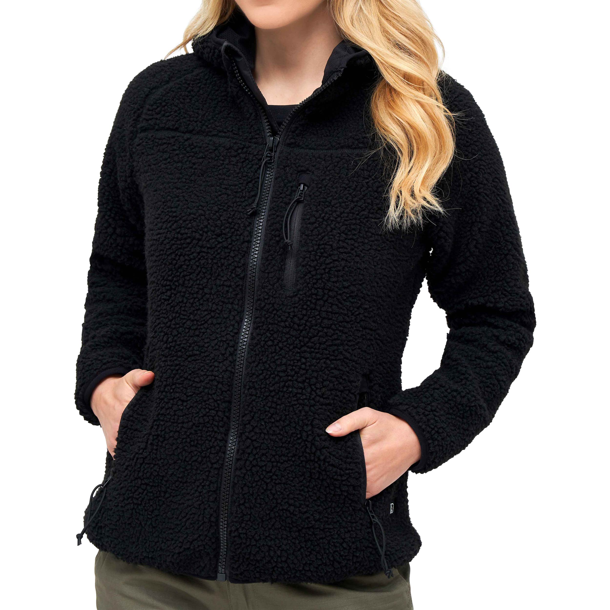 Жіноча куртка Brandit Teddyfleece Jacket - Black