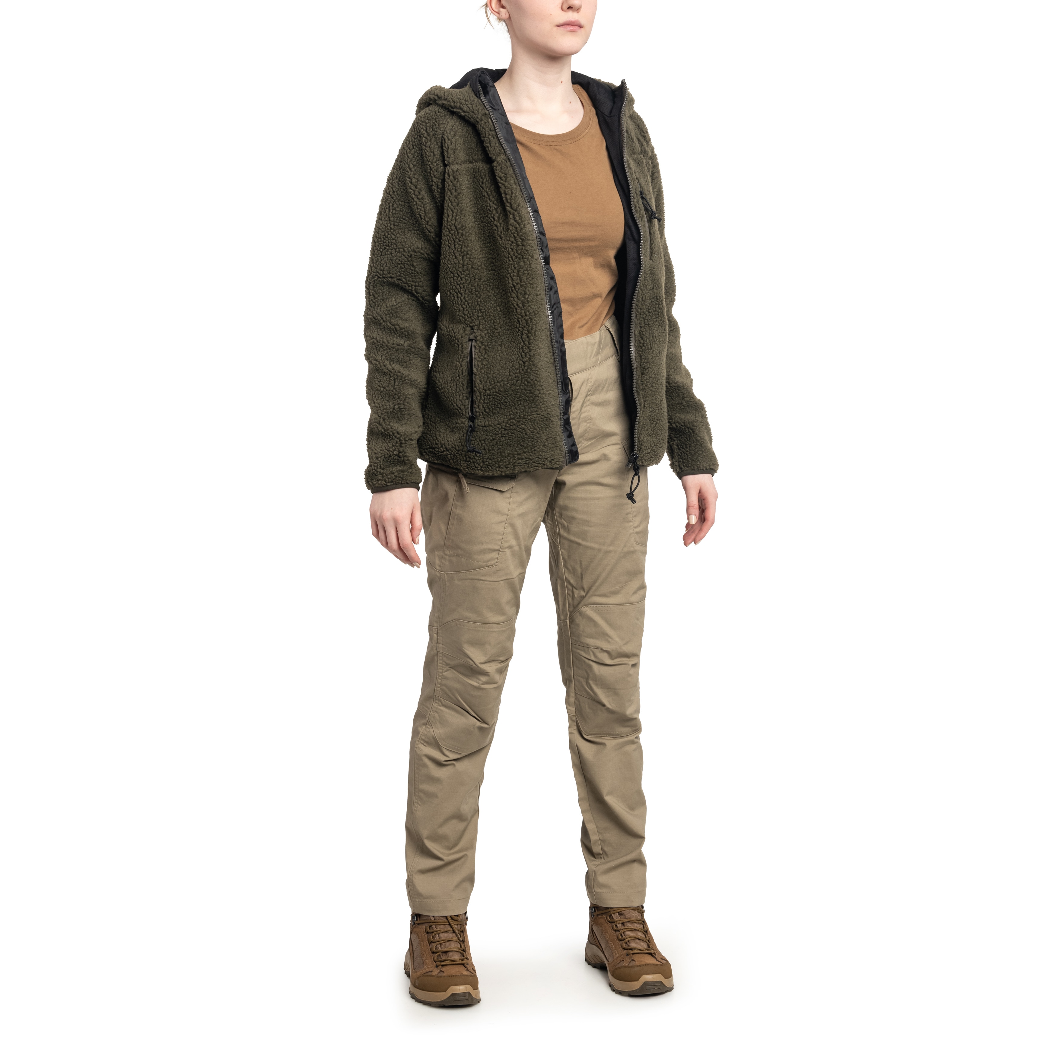 Жіноча куртка Brandit Teddyfleece Jacket - Olive