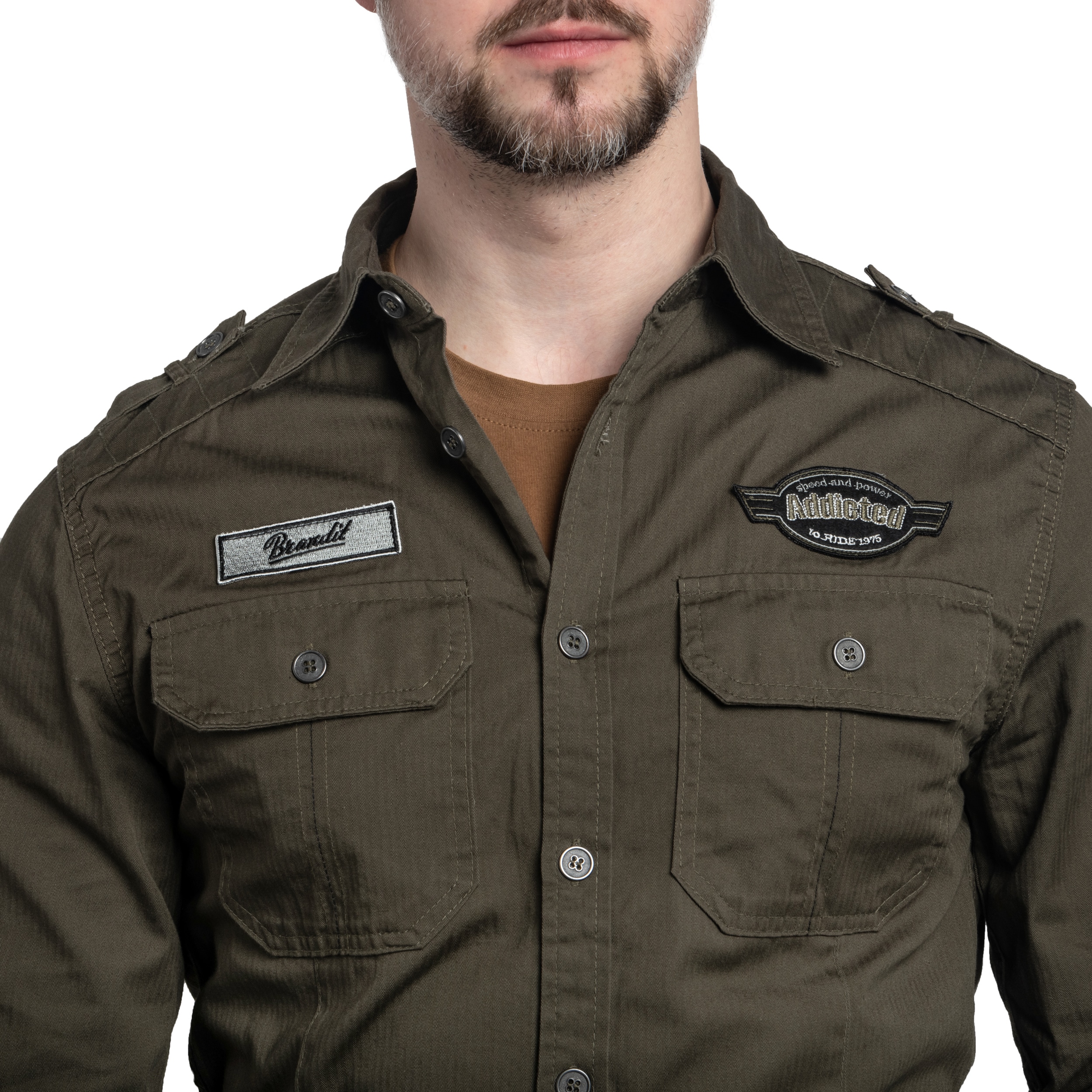 Сорочка Brandit Luis Vintage Shirt - Olive