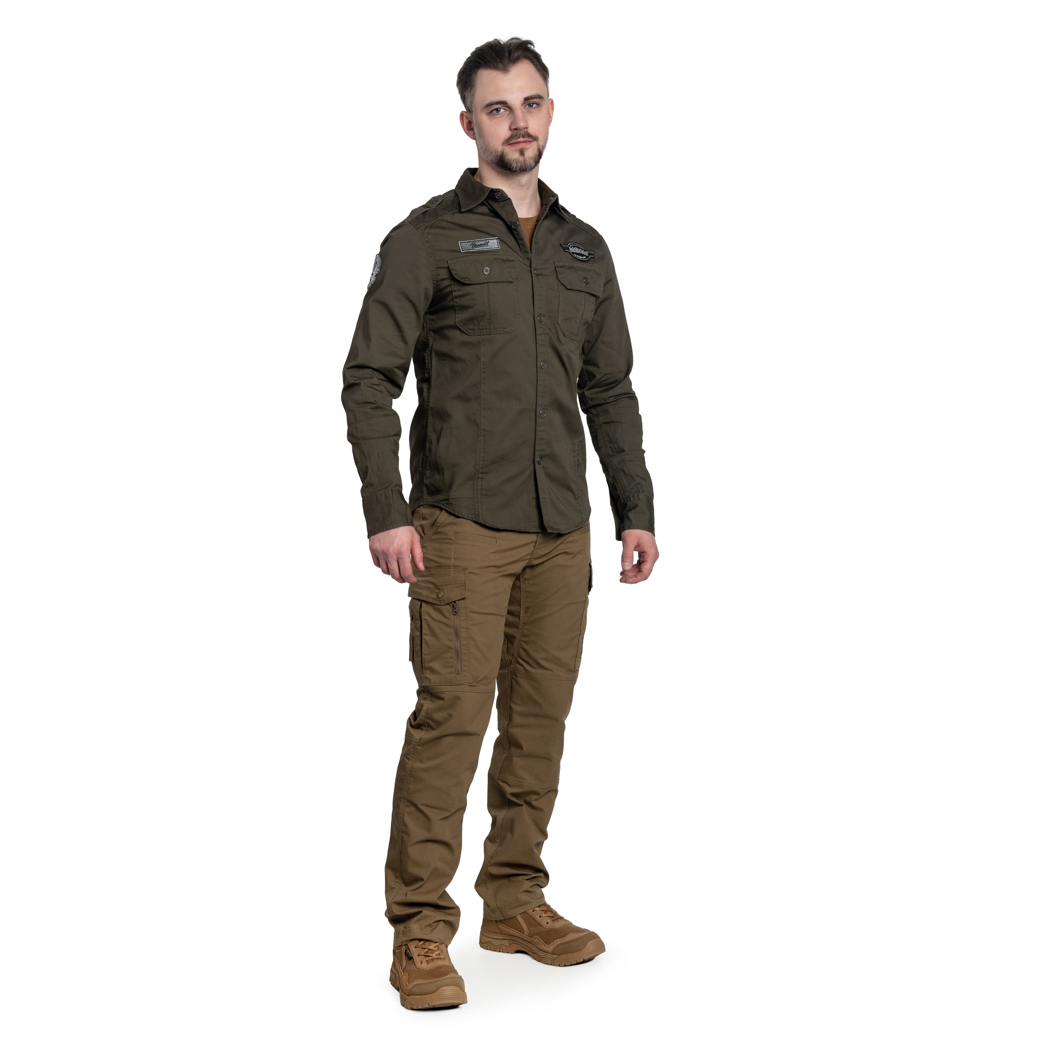 Сорочка Brandit Luis Vintage Shirt - Olive