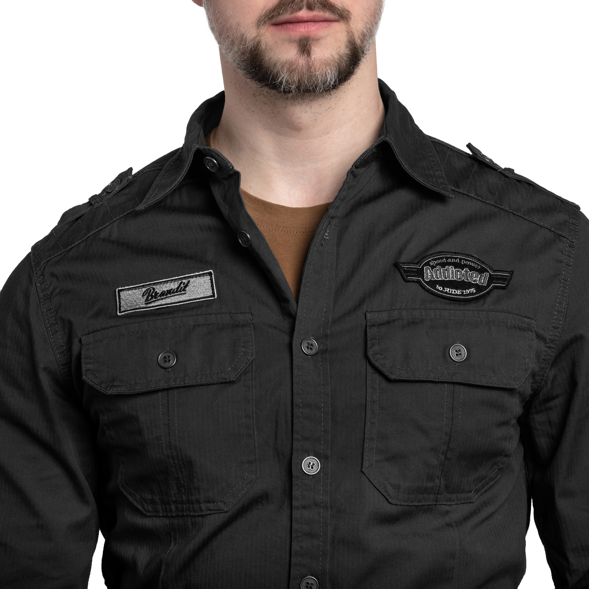 Сорочка Brandit Luis Vintage Shirt - Black