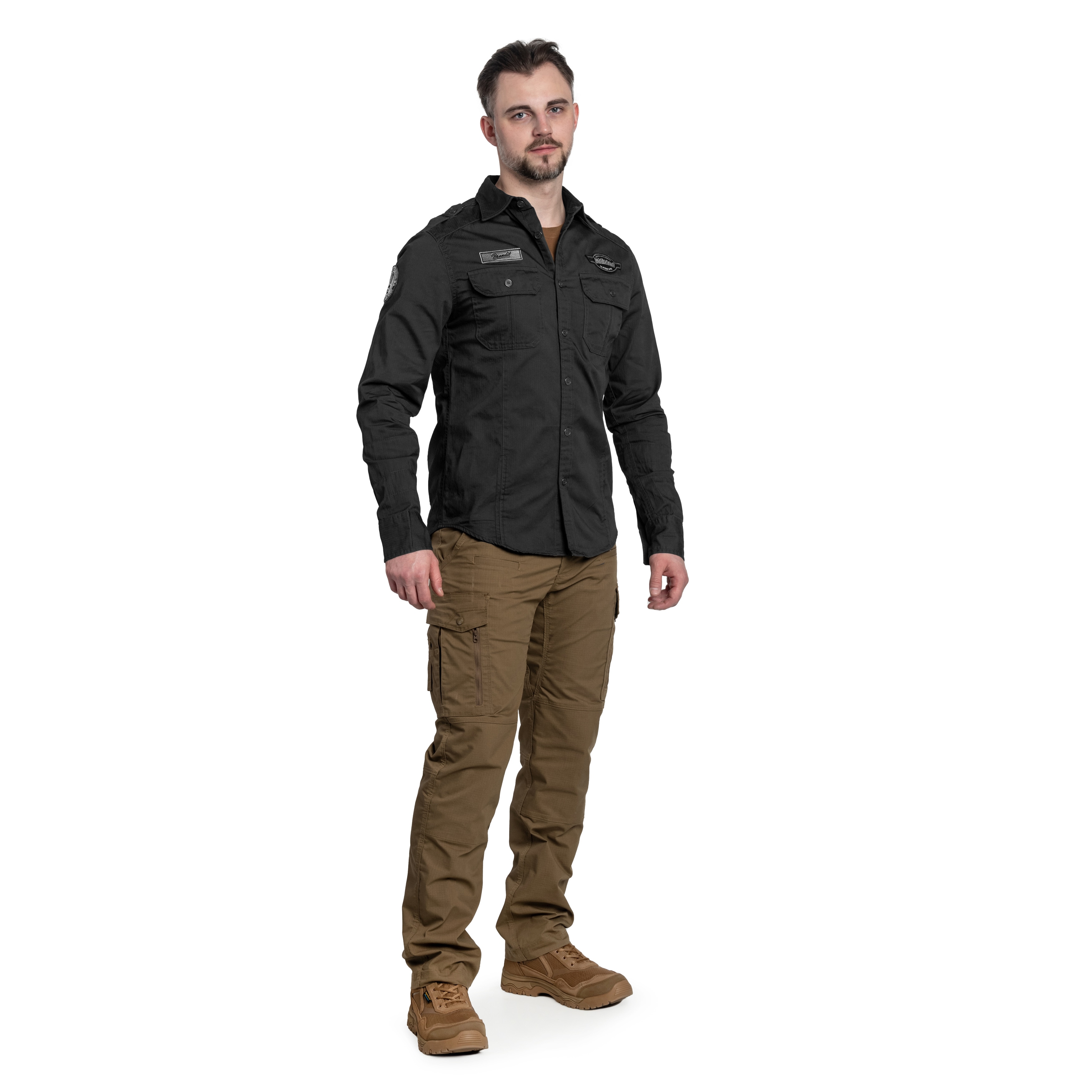 Сорочка Brandit Luis Vintage Shirt - Black