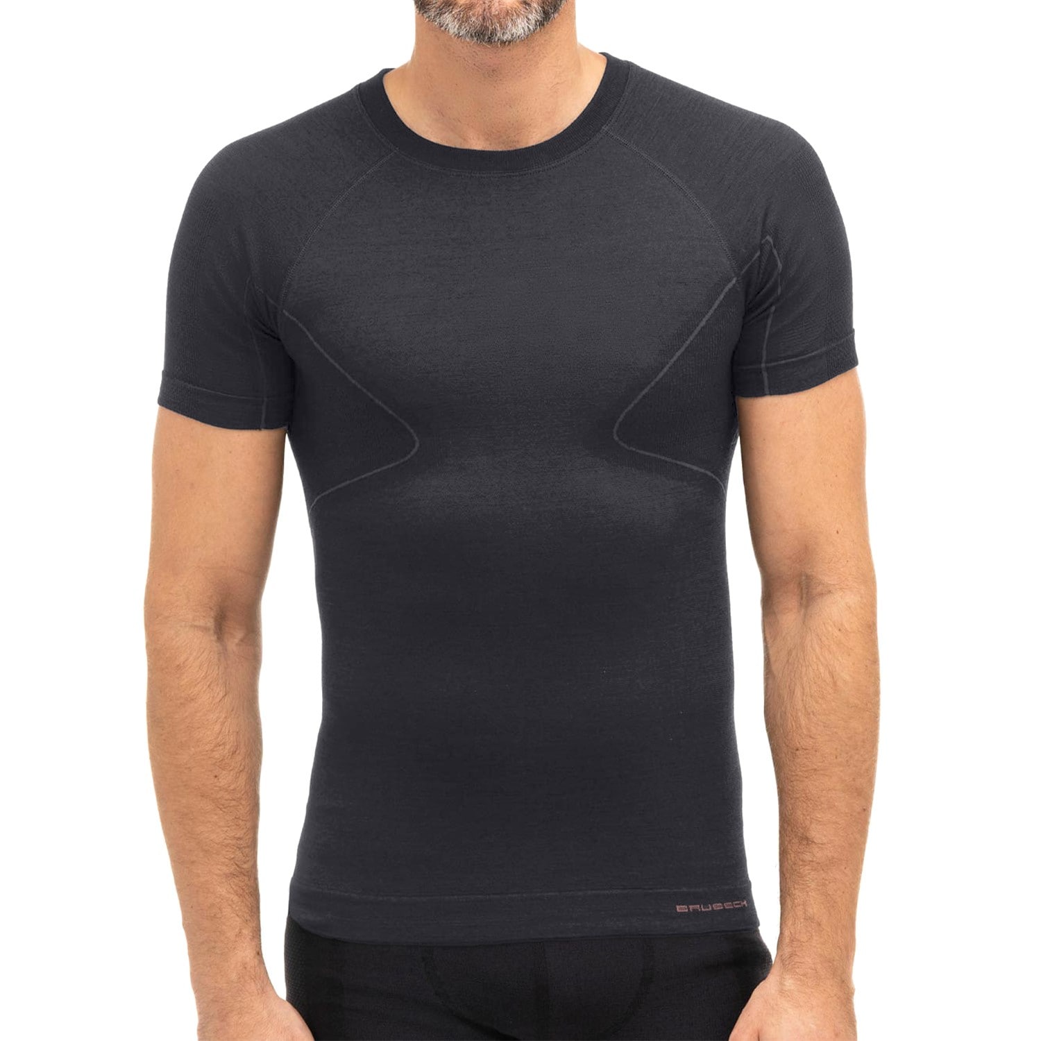 Термоактивна футболка Brubeck Merino Active Wool - Графітова