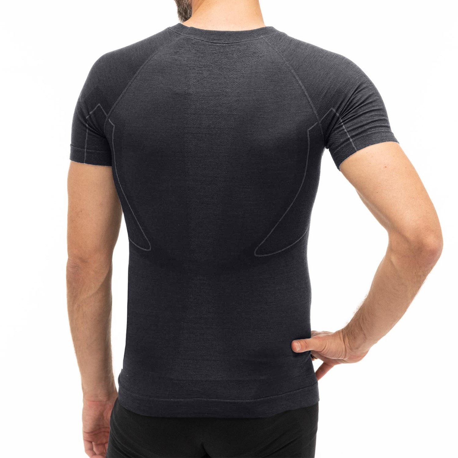 Термоактивна футболка Brubeck Merino Active Wool - Графітова