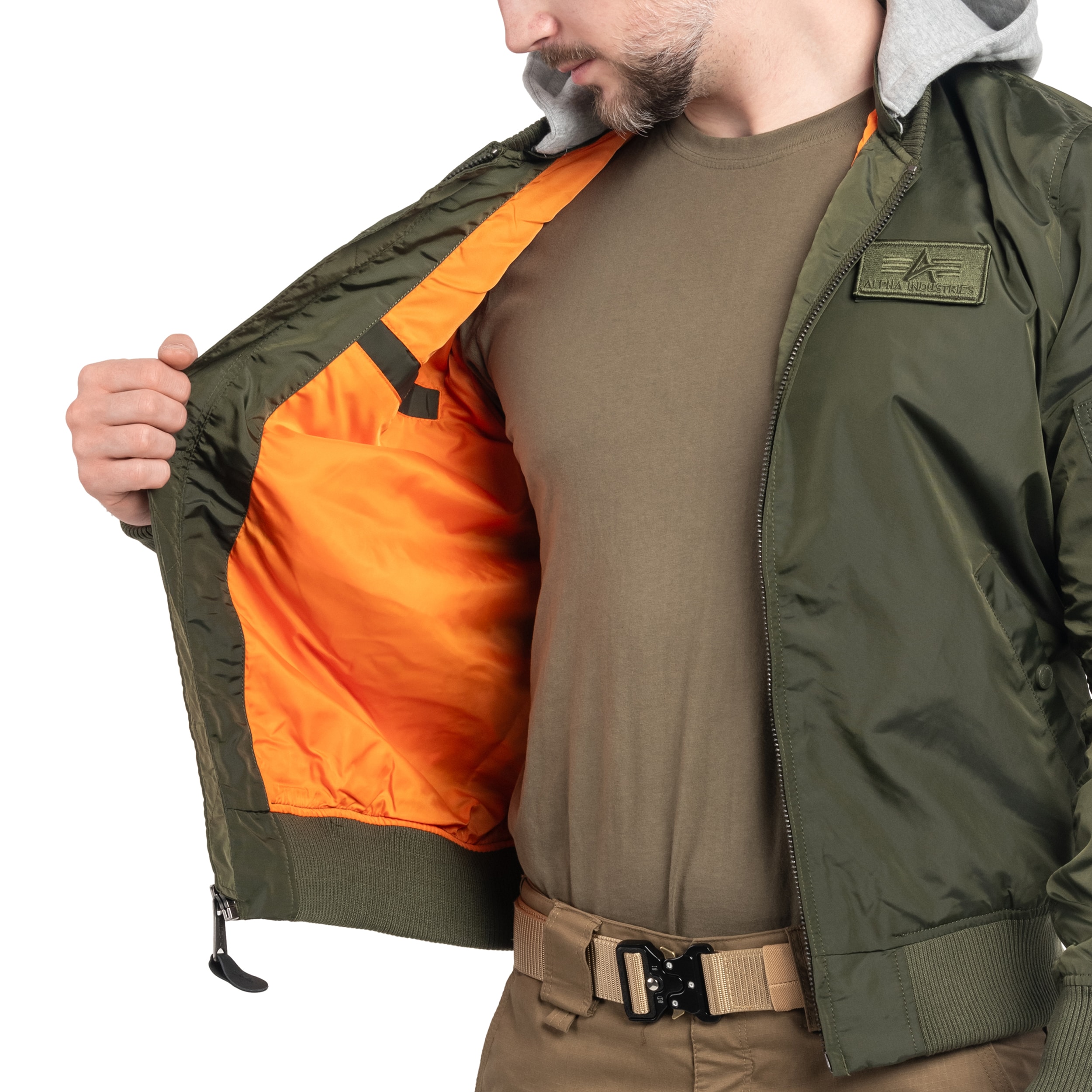 Куртка Alpha Industries MA-1 TT Hood - Dark Green