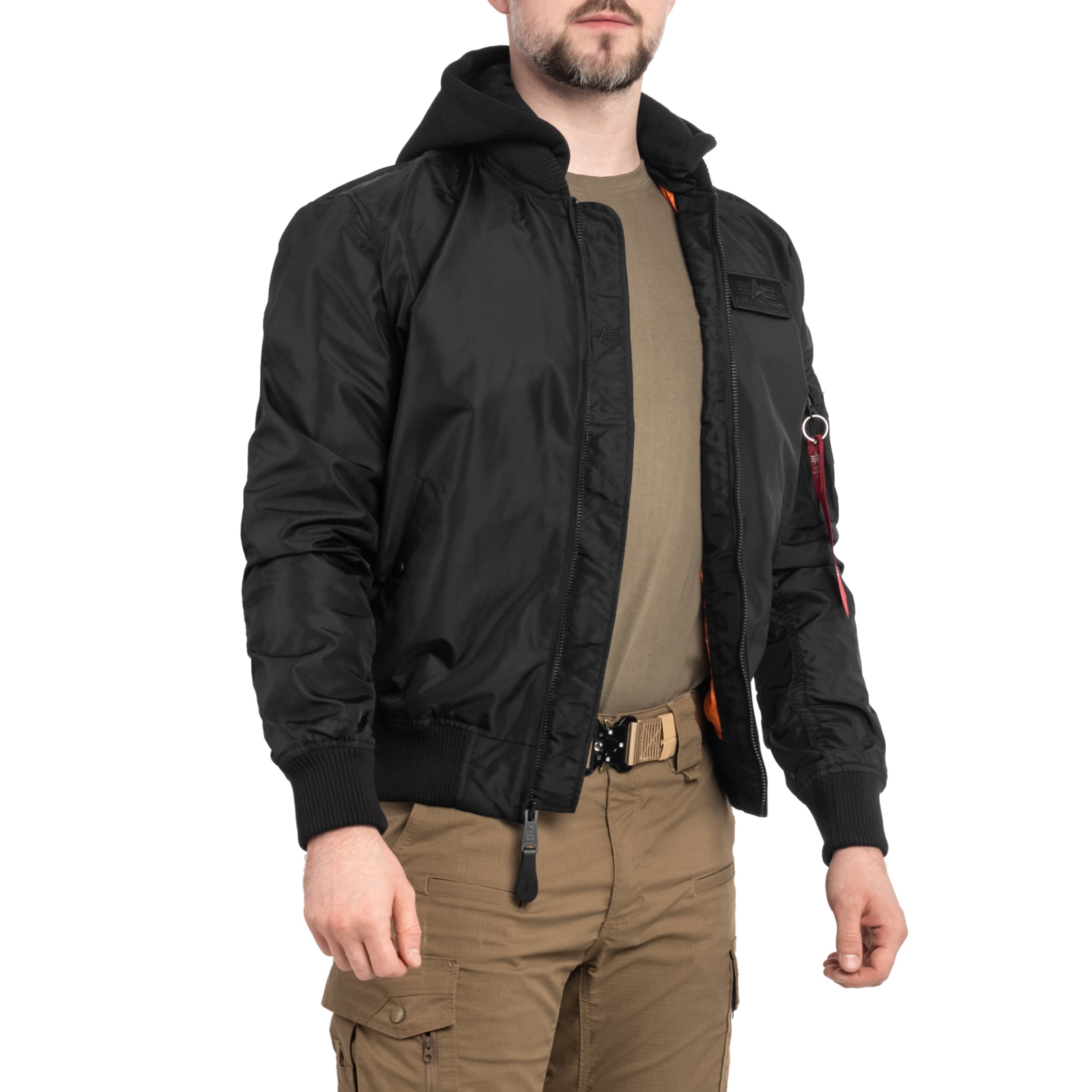 Куртка Alpha Industries MA-1 TT Hood - Black/Black