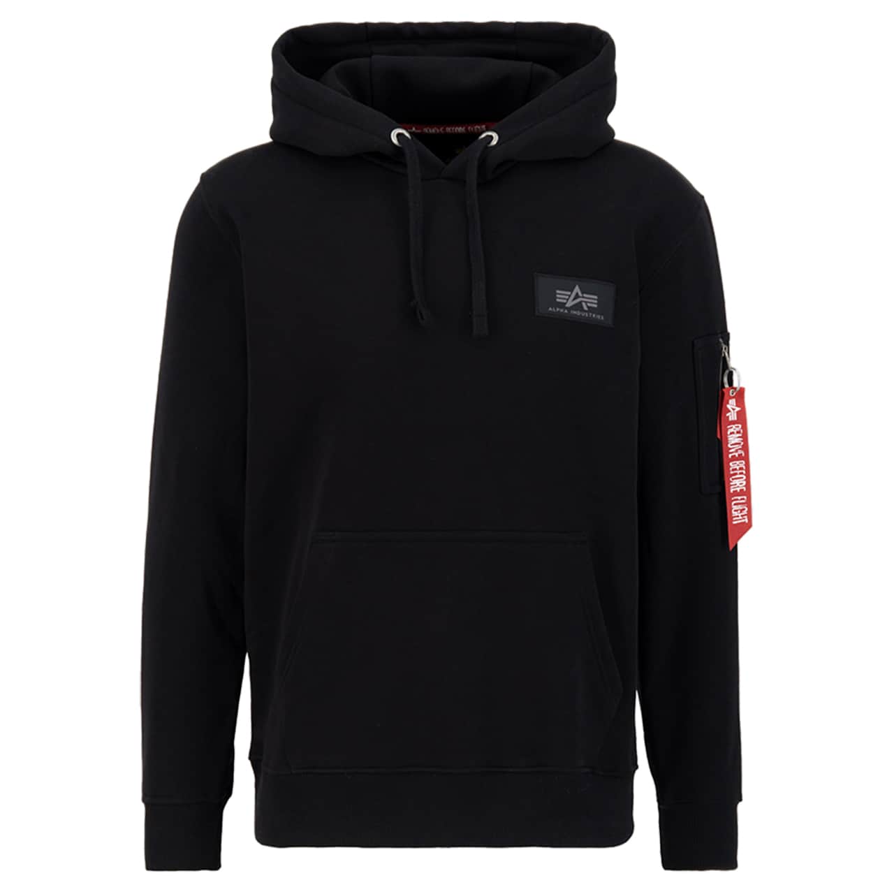 Кофта Alpha Industries Backprint Camo Print Hoodie - Black/Woodland
