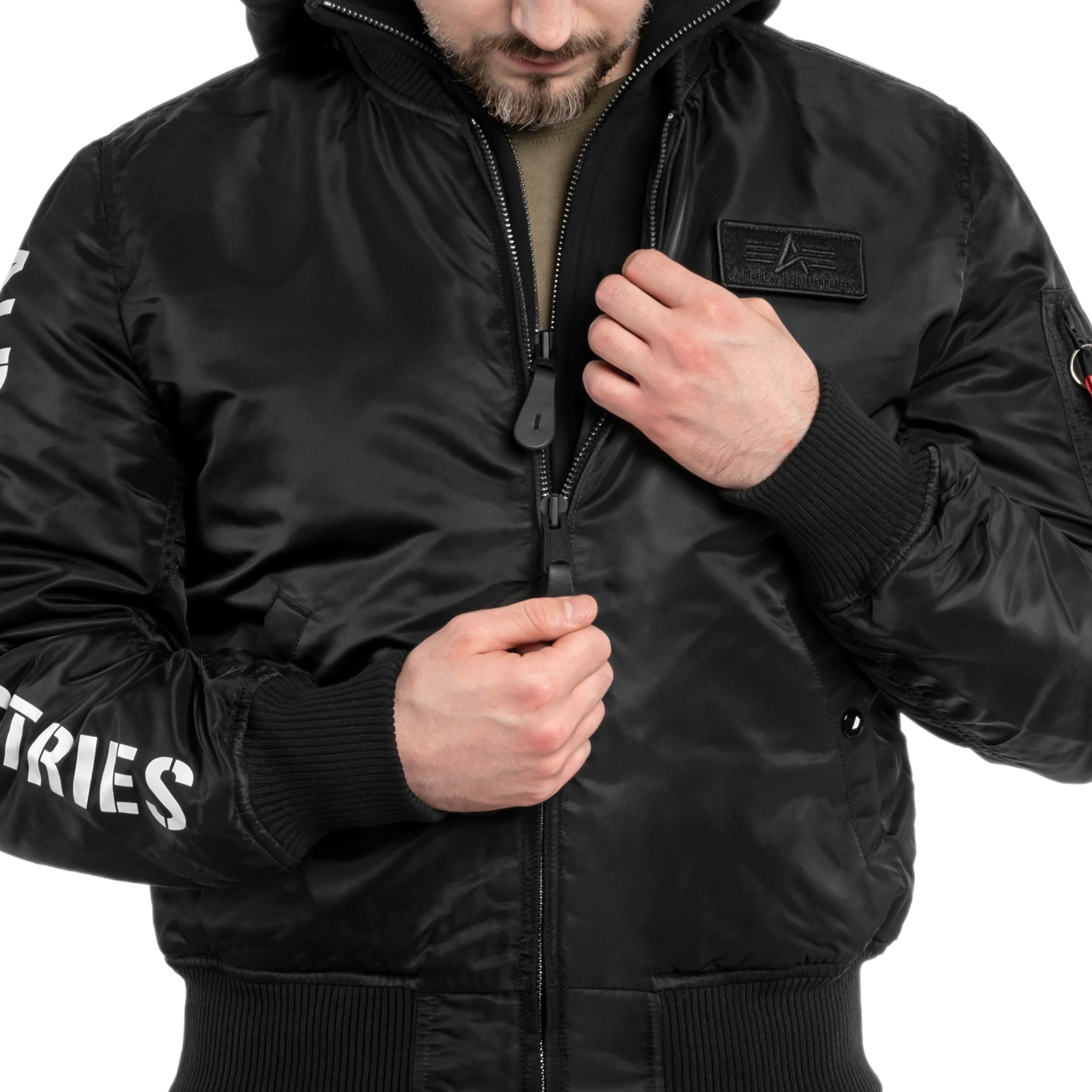 Куртка Alpha Industries MA-1 D-Tec SE - Black/Reflective