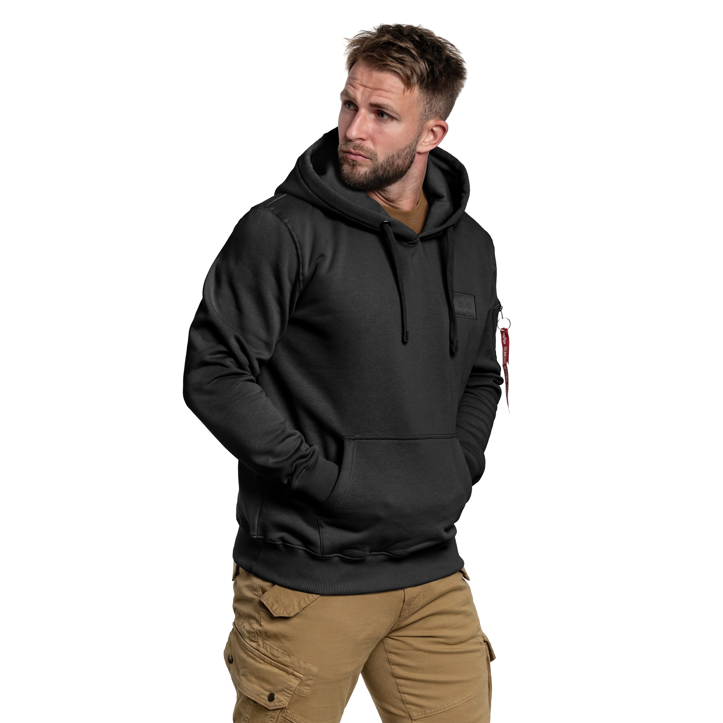 Кофта Alpha Industries Back Print Hoody - Black