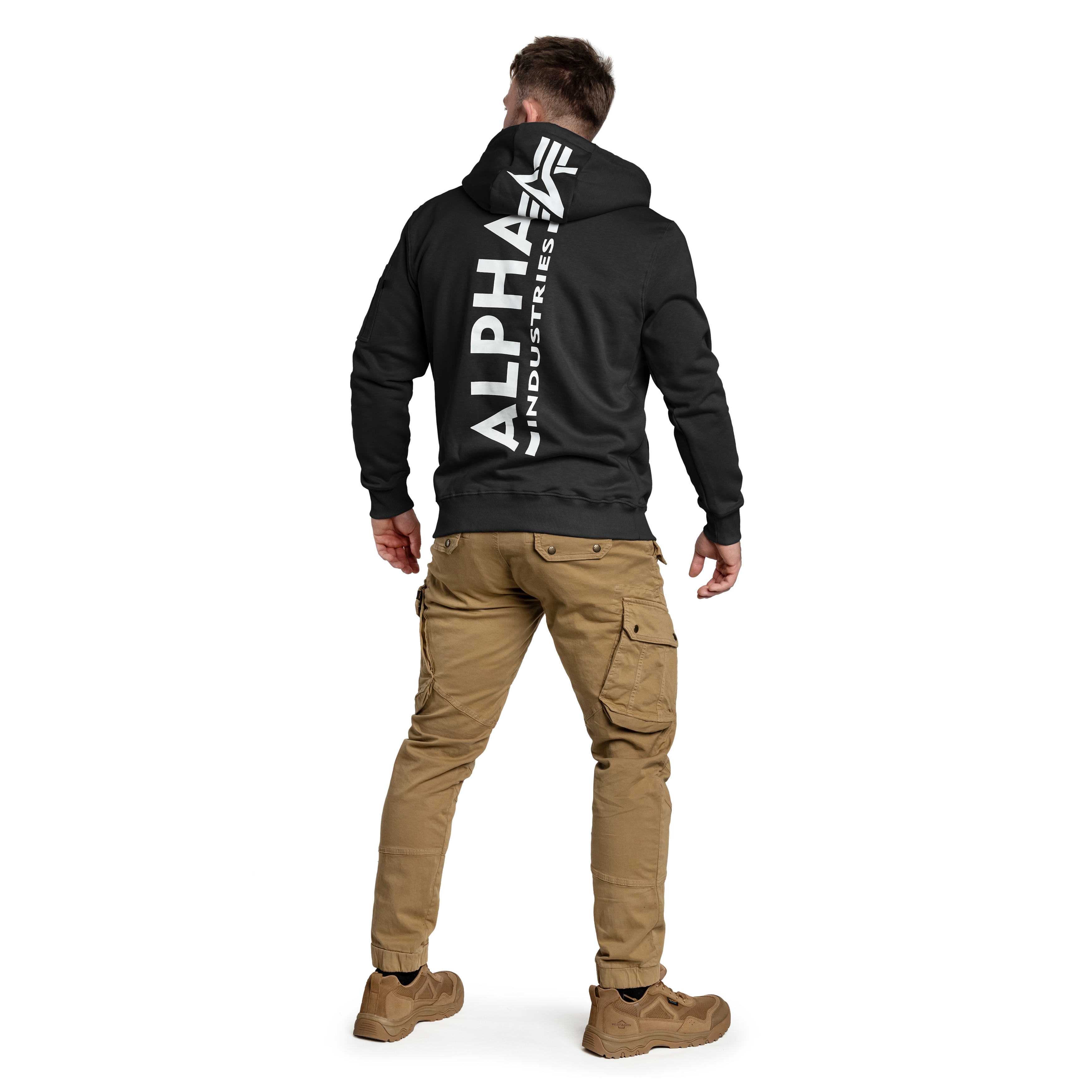 Кофта Alpha Industries Back Print Hoody - Black