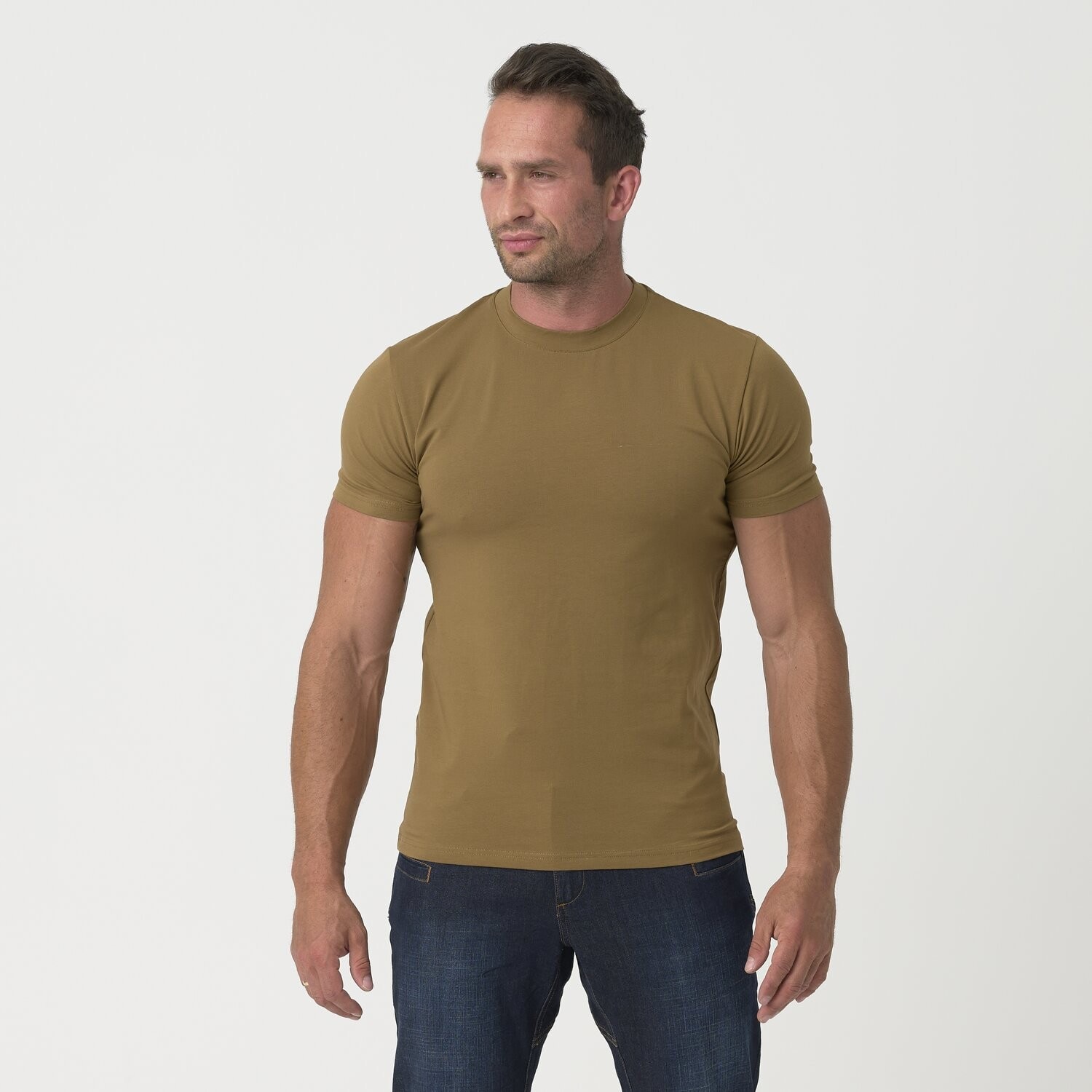 Футболка T-Shirt Helikon з органічної бавовни Slim - U.S. Brown