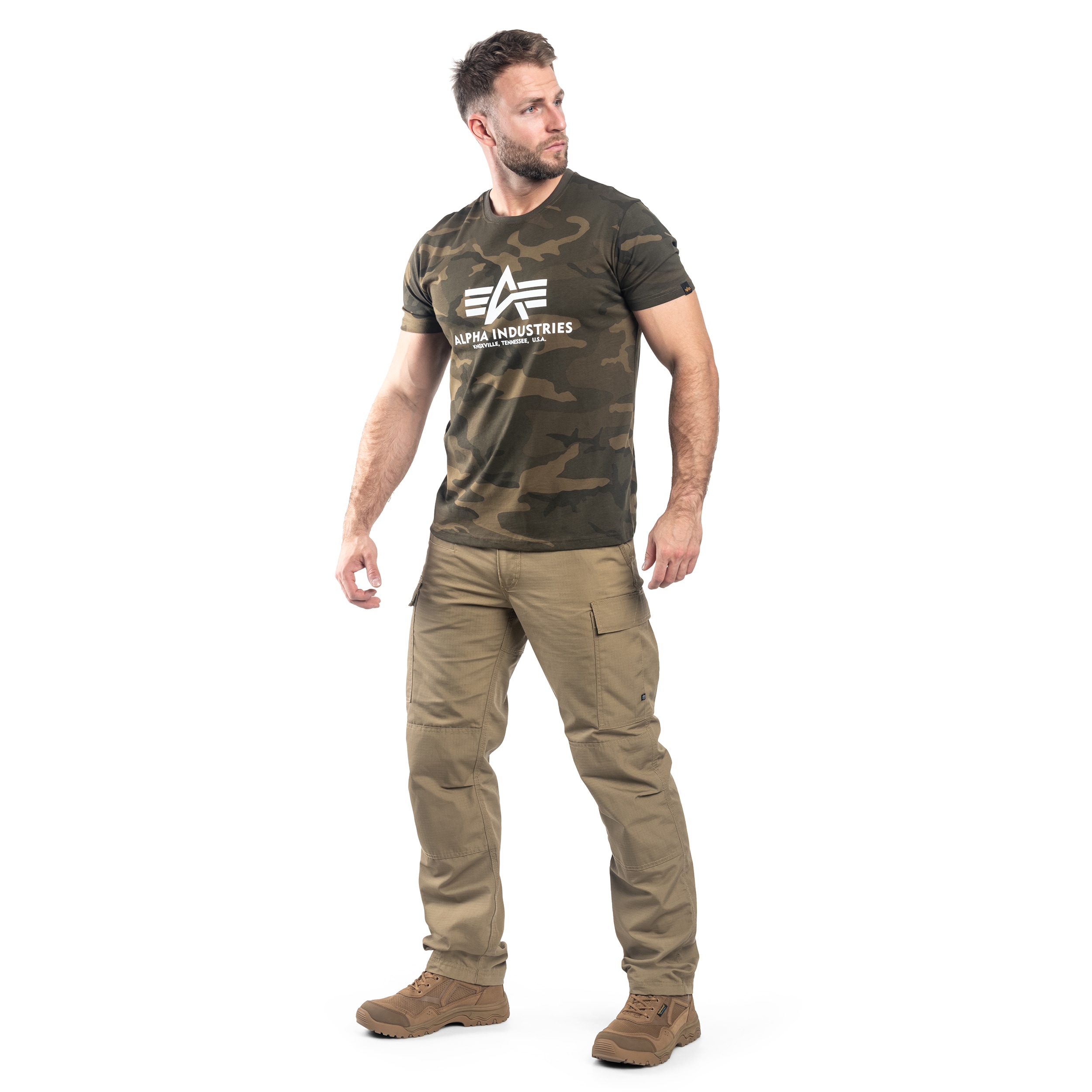 Футболка T-shirt Alpha Industries Basic - Olive Camo