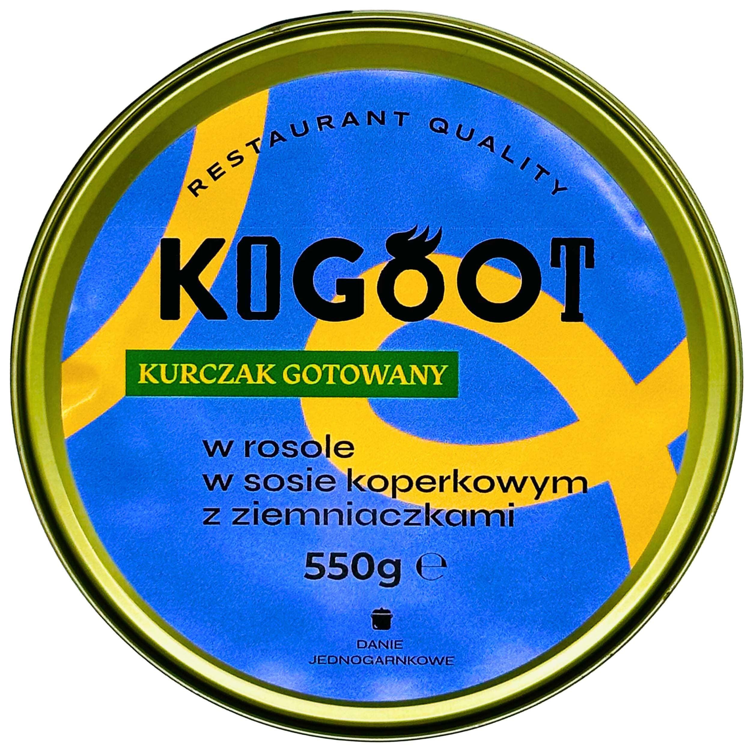 Консерви Kogoot - Курка варена в бульйоні в соусі з кропу із картоплею 550 г