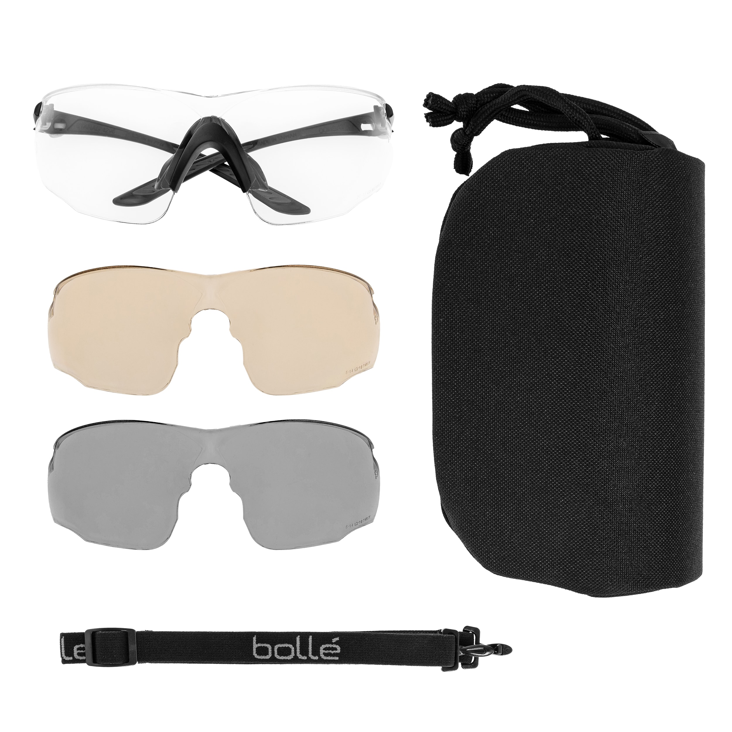 Тактичні окуляри Bolle Combat Kit Black