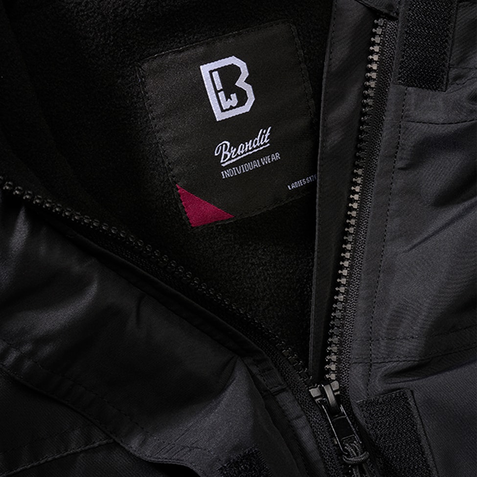 Жіноча куртка Brandit Windbreaker Frontzip - Black