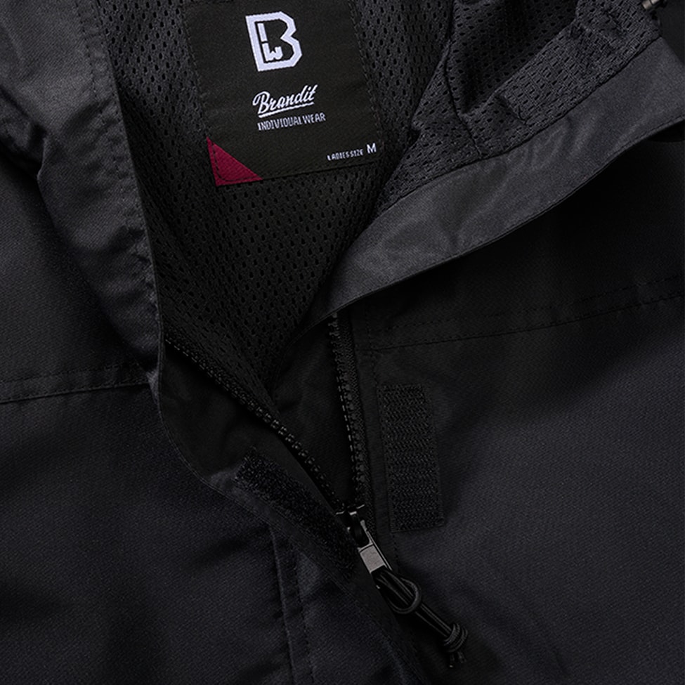 Жіноча куртка Brandit Summer Windbreaker Frontzip - Black