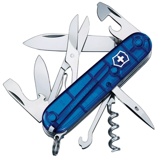 Багатофункціональний ніж Victorinox Climber - Transparent Blue