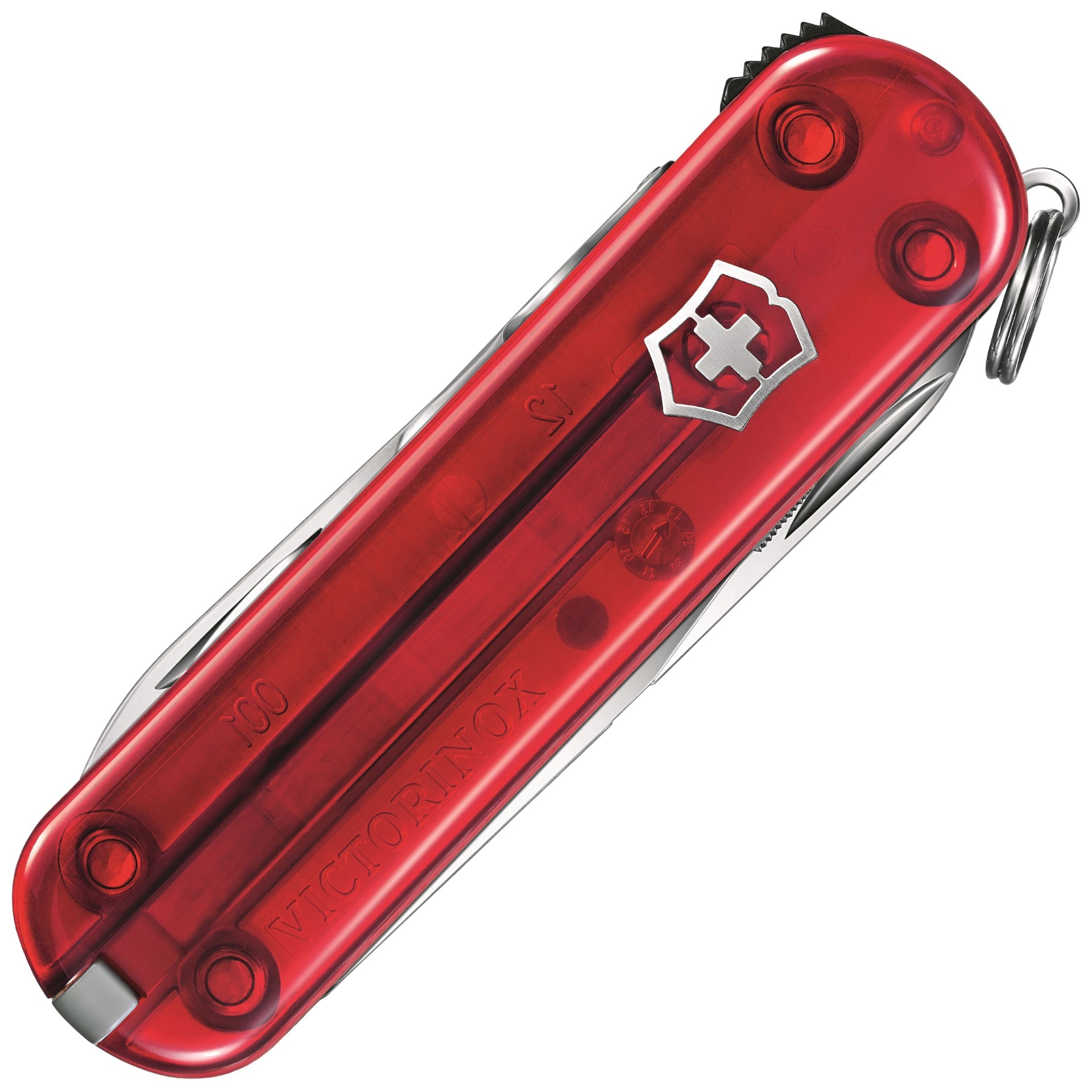 Багатофункціональний ніж Victorinox Nail Clip 580 - Transparent Red