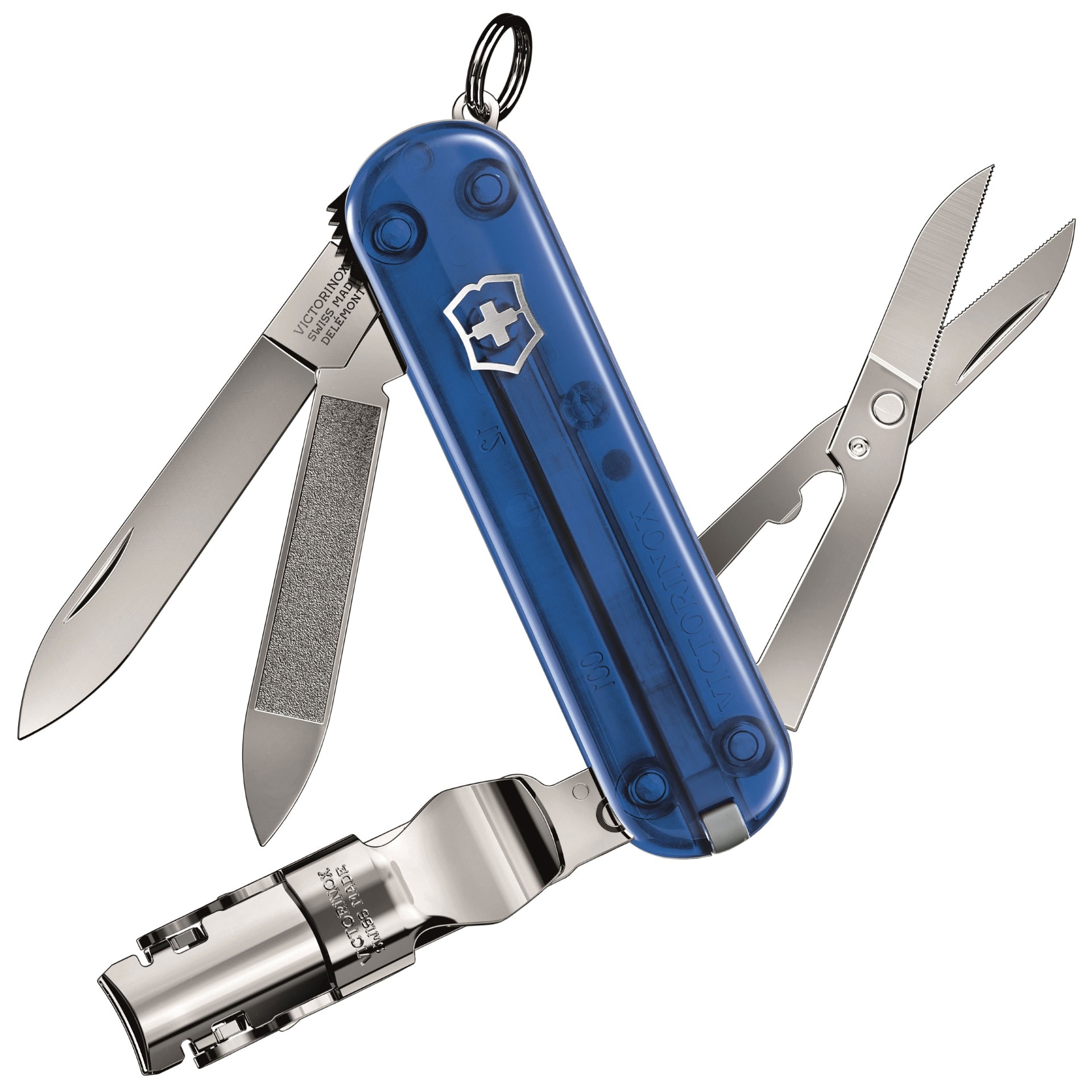 Багатофункціональний ніж Victorinox Nail Clip 580 - Transparent Blue