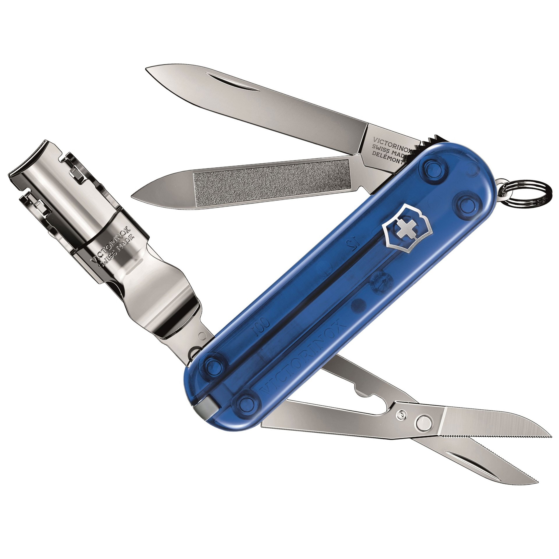 Багатофункціональний ніж Victorinox Nail Clip 580 - Transparent Blue