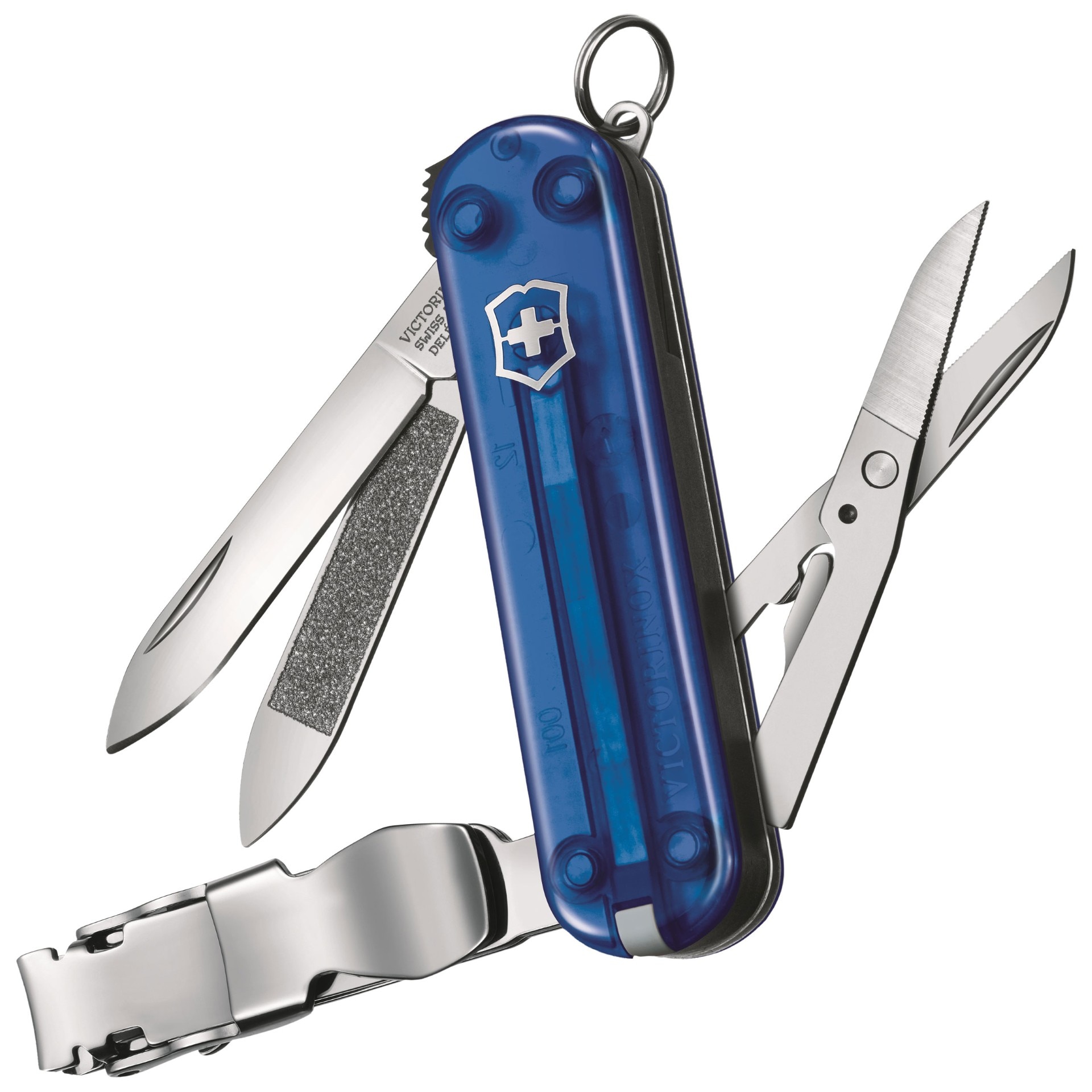 Багатофункціональний ніж Victorinox Nail Clip 580 - Transparent Blue