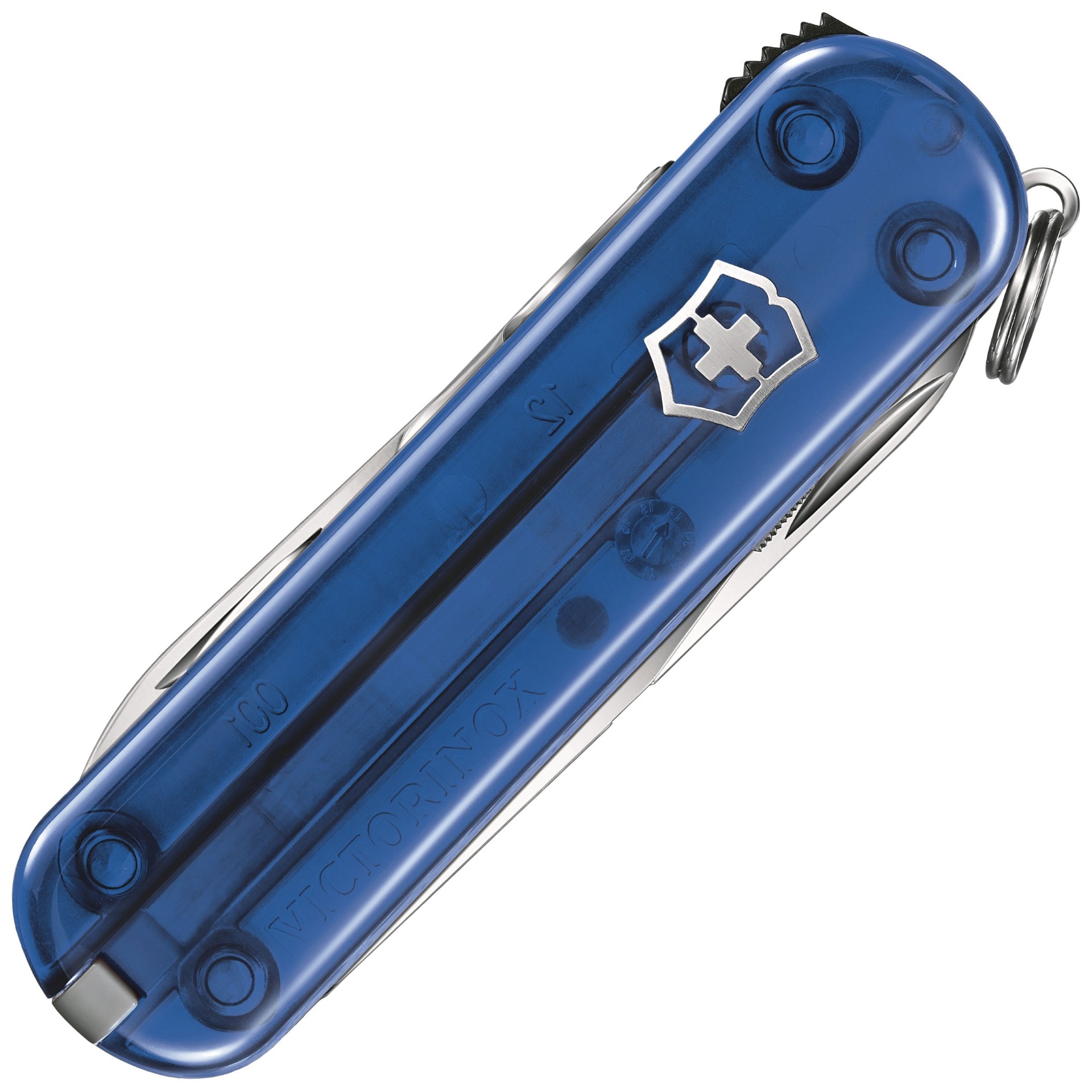 Багатофункціональний ніж Victorinox Nail Clip 580 - Transparent Blue